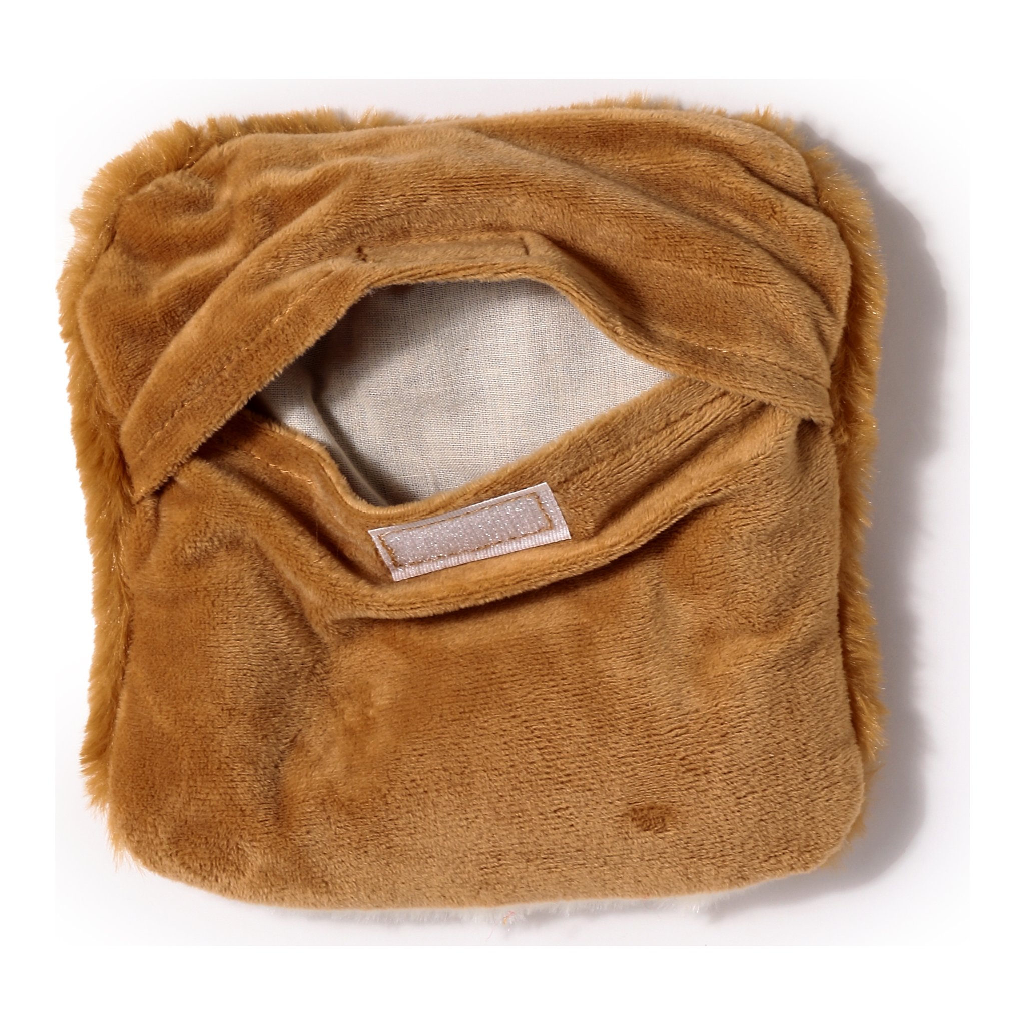 Bouillotte toast de dos avec l'ouverture d'insertion
