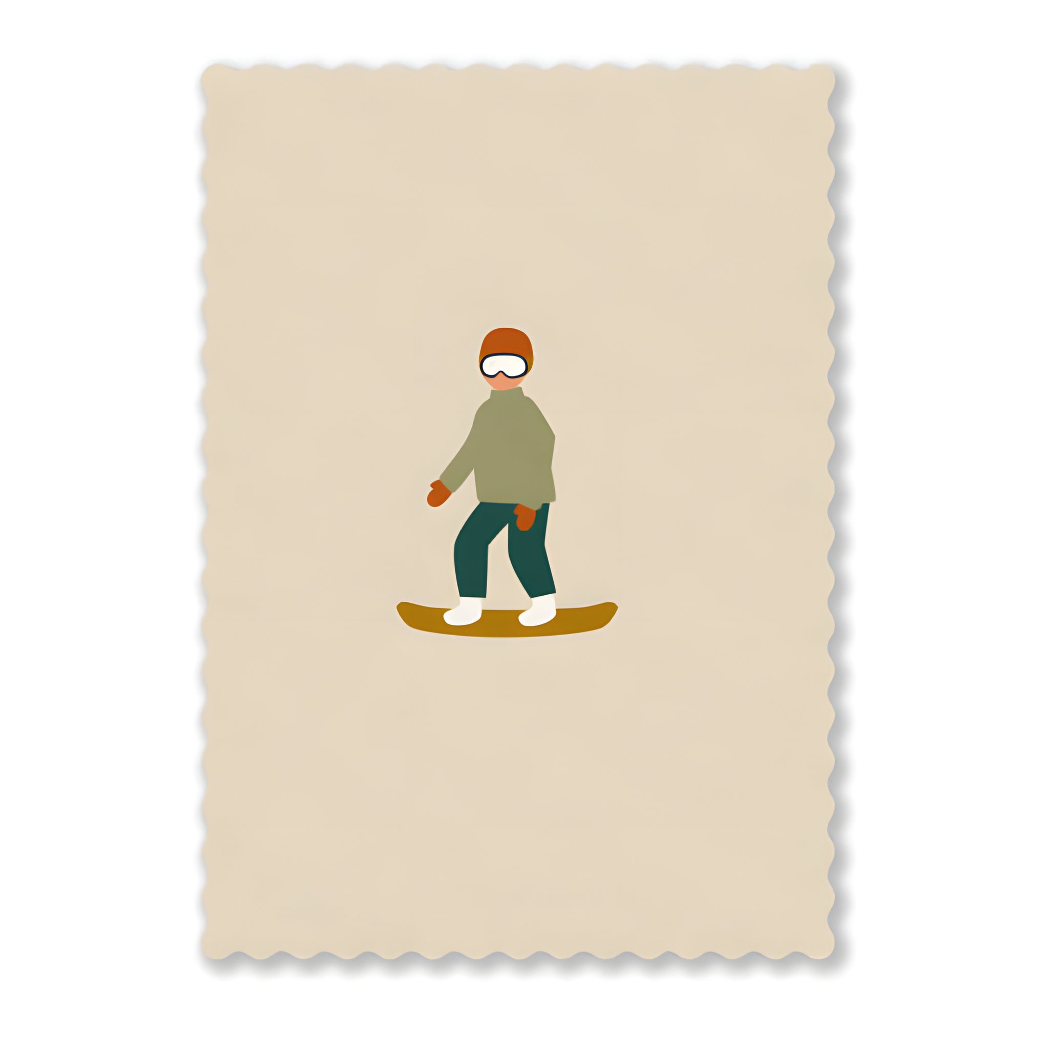 Set cartoline sport invernali — snowboard