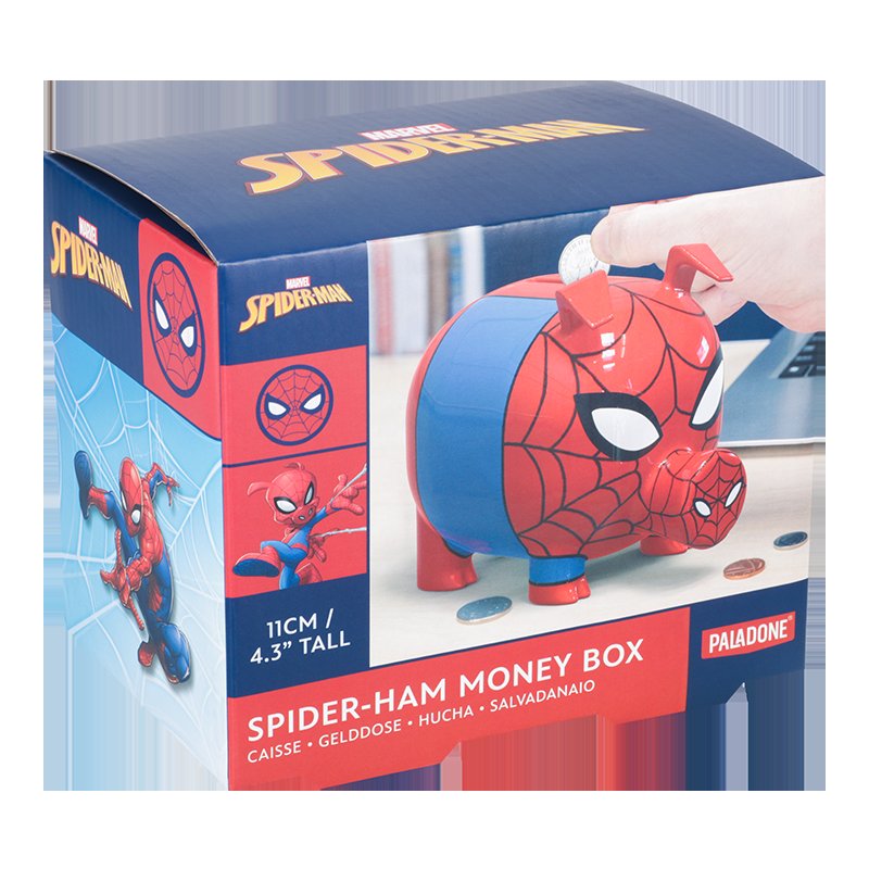 Tirelire SpiderHam de Paladone – emballage