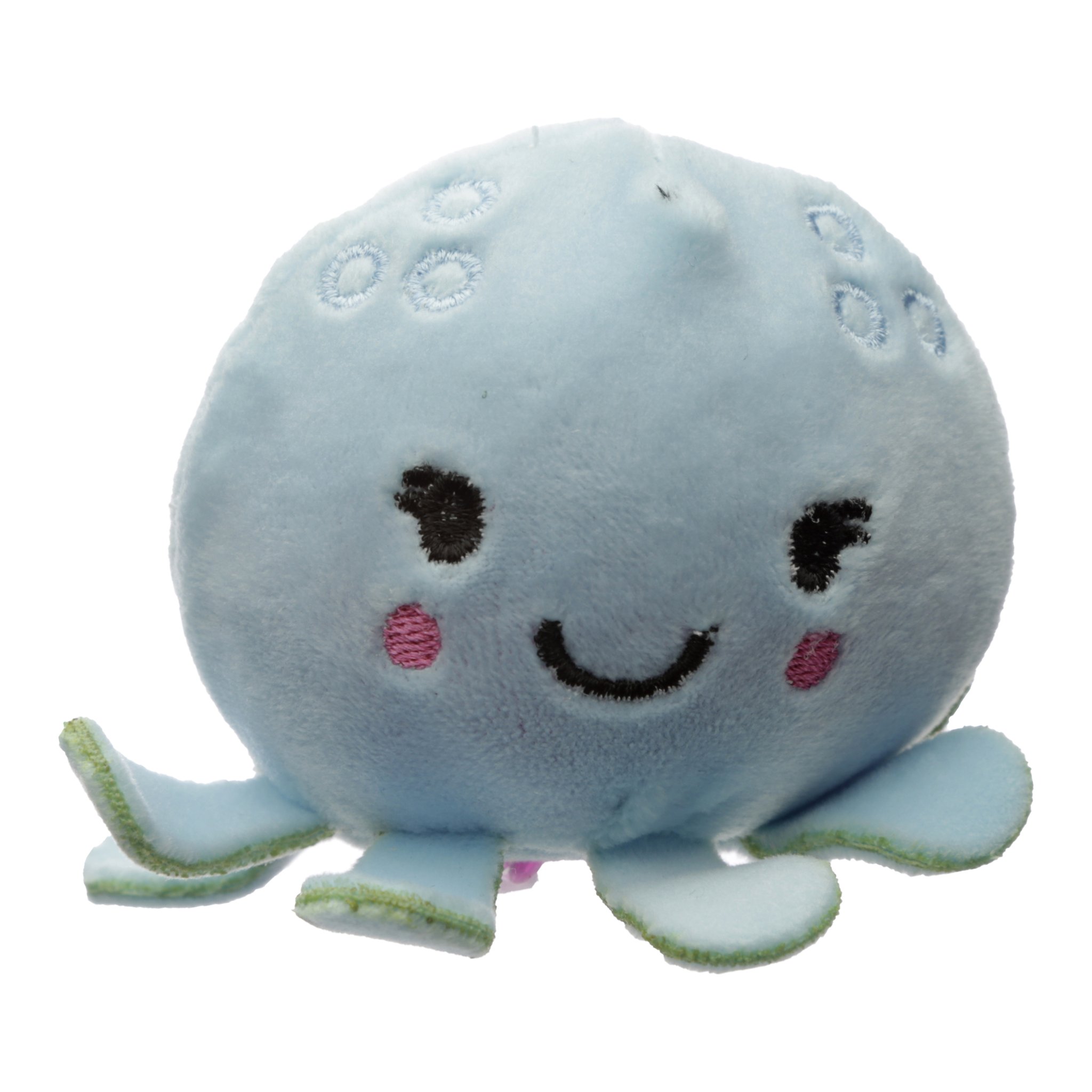 Balle anti-stress pieuvre en peluche bleu clair