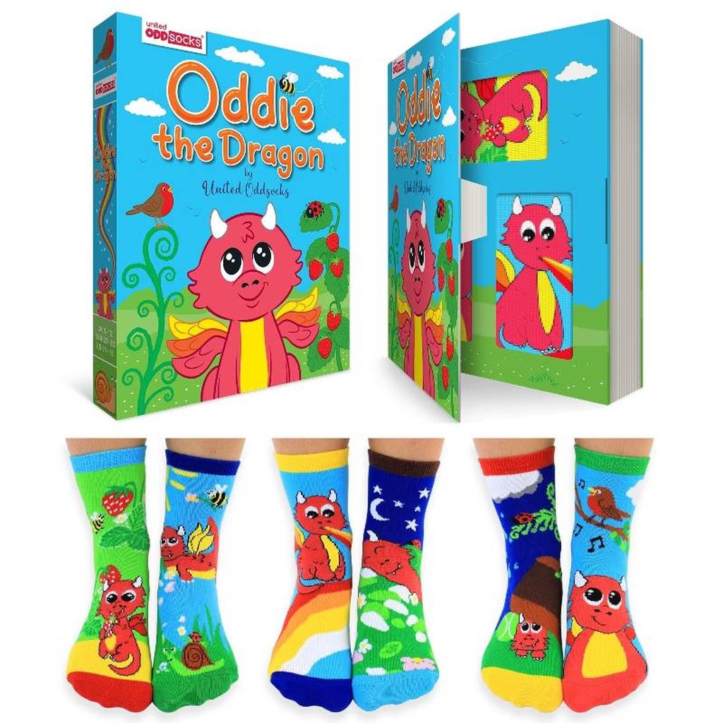 Oddie der Drachen Kinder Socken Geschenkset von Oddsocks