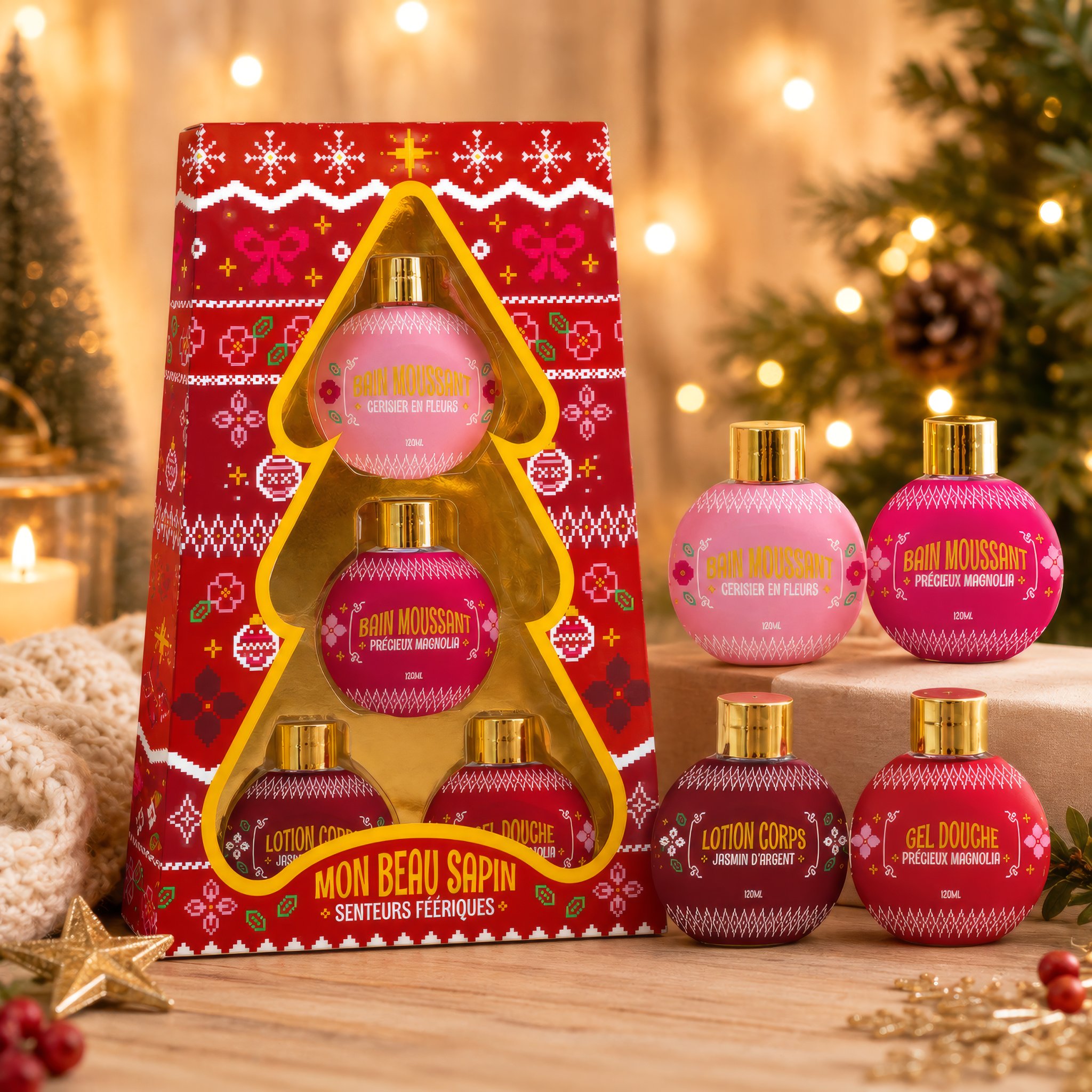 Beauty-Box Mein schöner Tannenbaum von French Tendance mit Schaumbad, Körperlotion und Duschgel