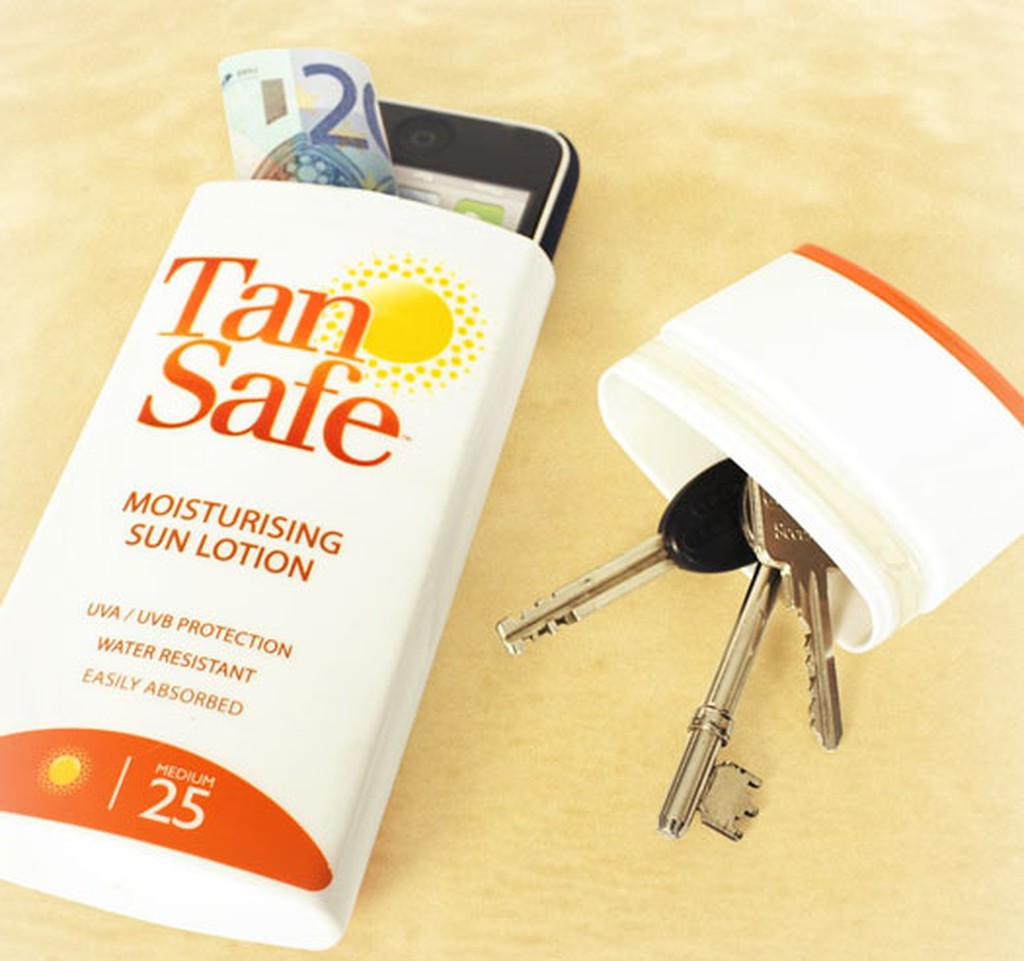 Als Sonnencreme getarnter Safe