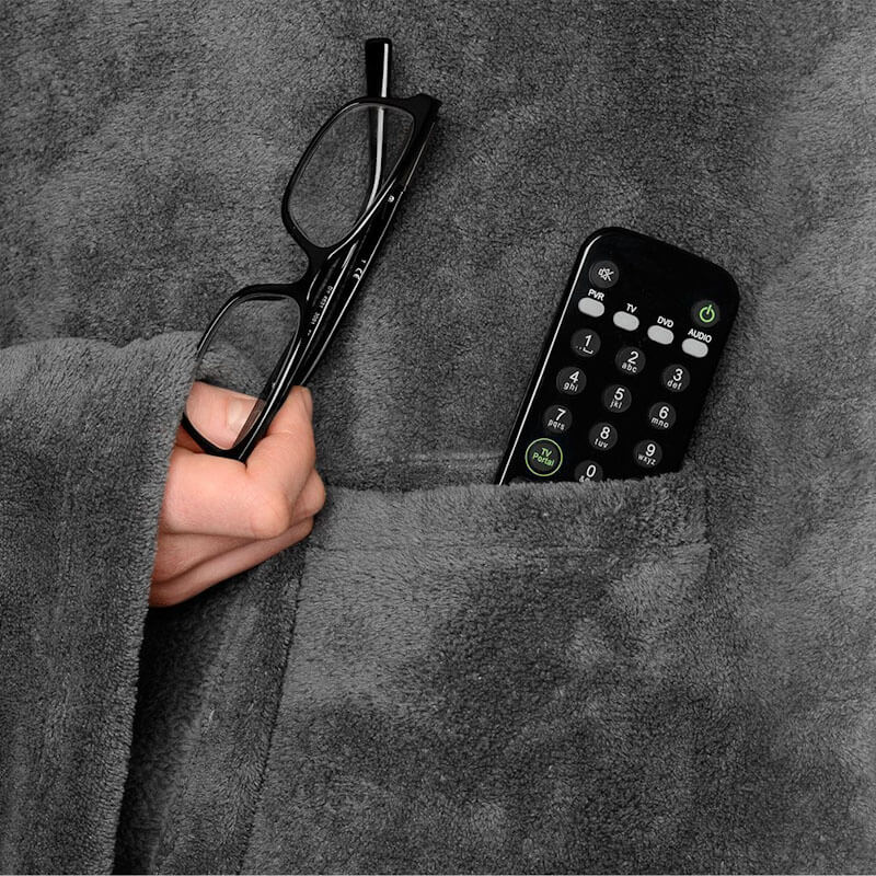 Plaid con Maniche Grigio