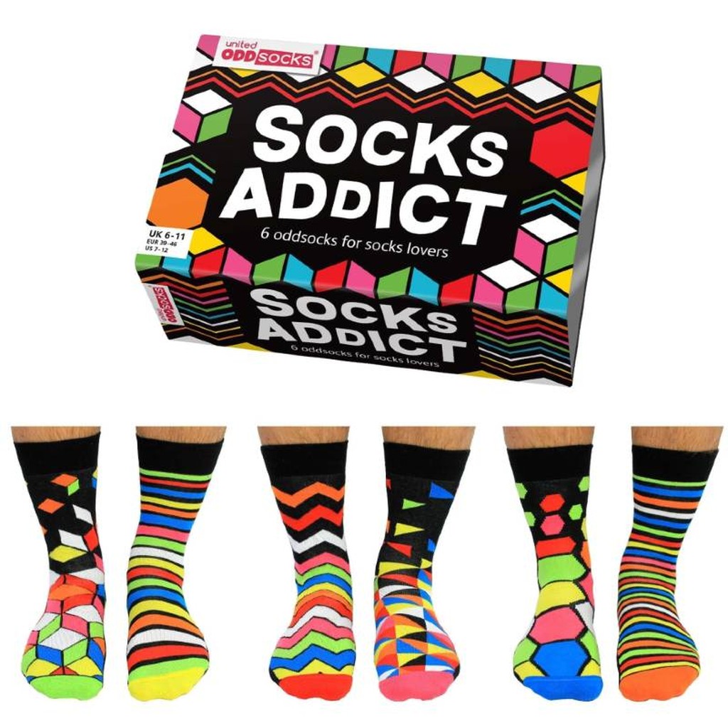 Socks Addict Socken Geschenkset für Socken Liebhaber für Männer von United OddSocks