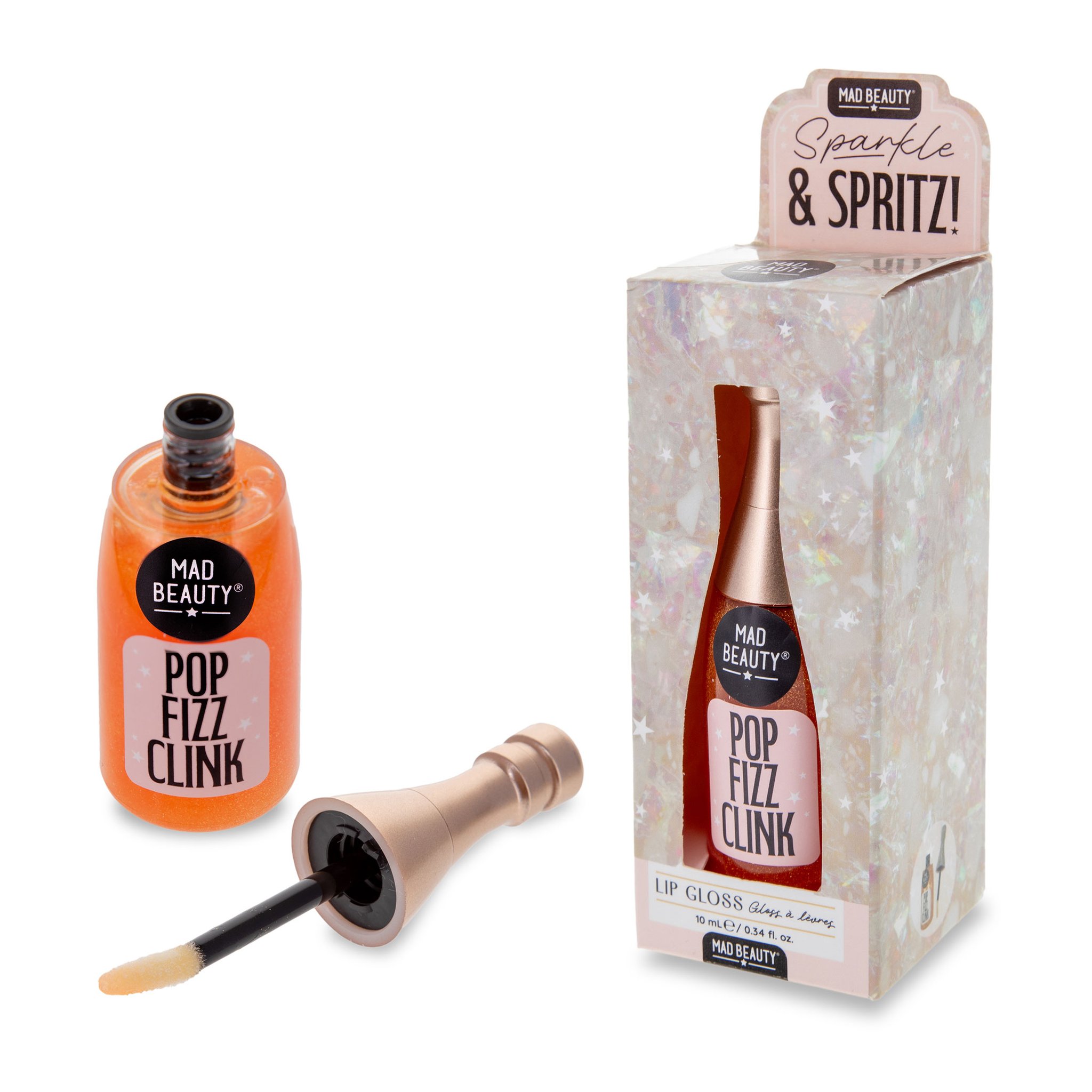 Lipgloss mit Applikator vor der Geschenkschachtel