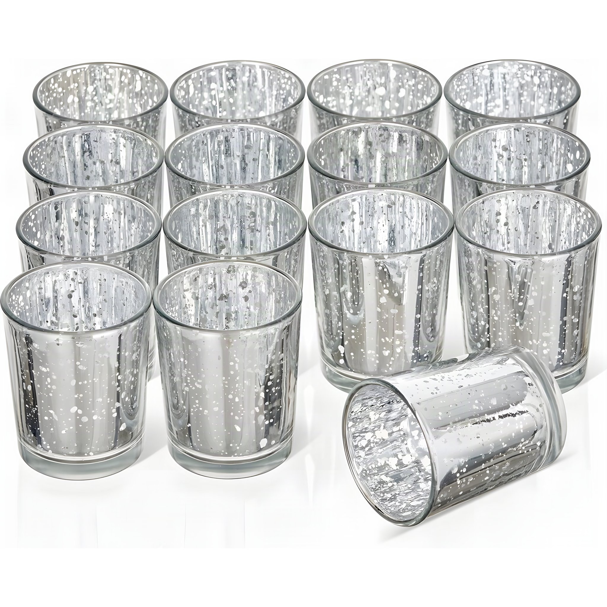 Speckled Silver Tea Light Holders