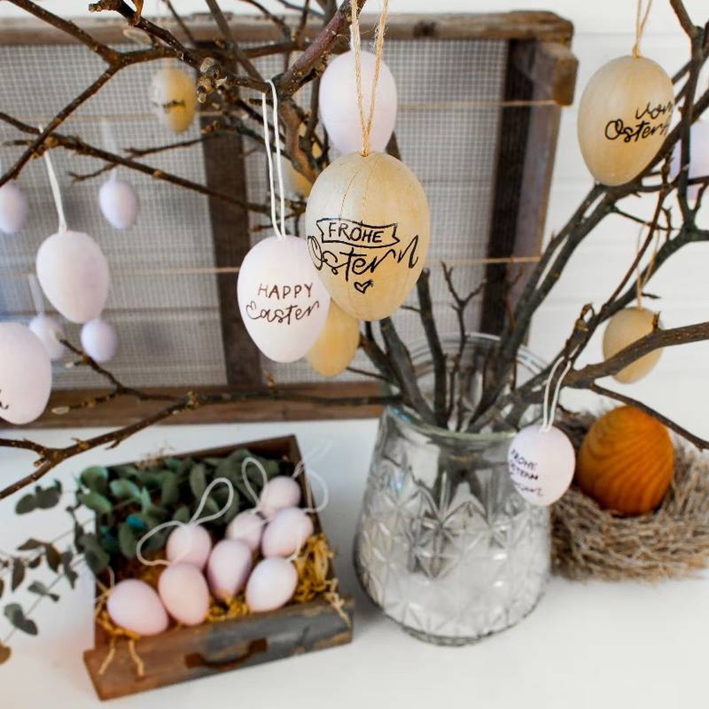 12 Pappmaché-Ostereier