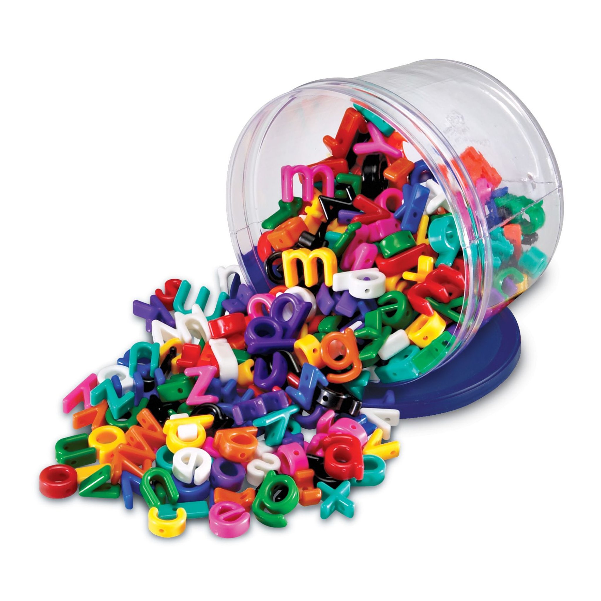 Fädel-Alphabet Kleinbuchstaben 260 Teile – Eimer mit Buchstaben