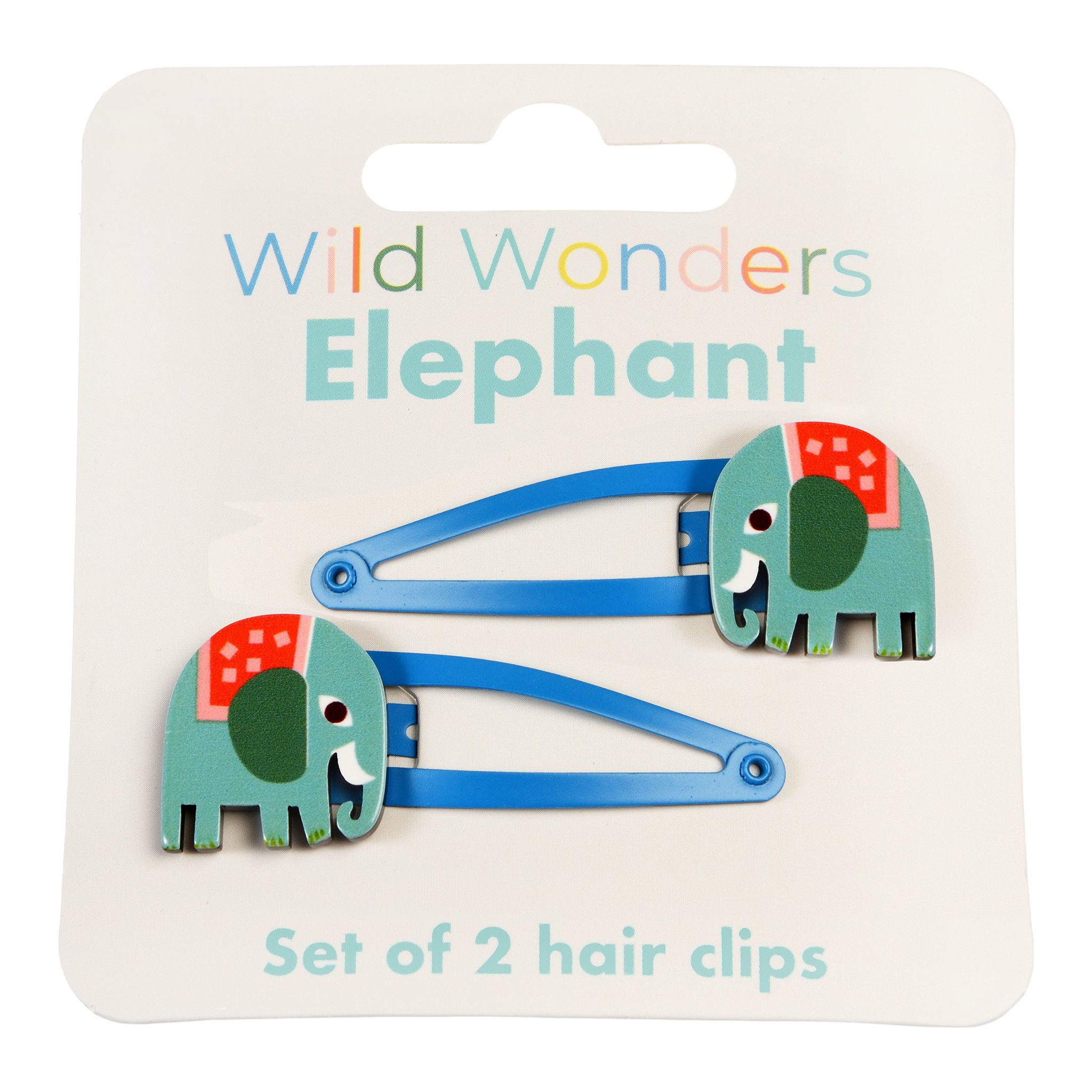 Barrettes éléphant sur la carte « Wild Wonders Elephant – Set of 2 hair clips »