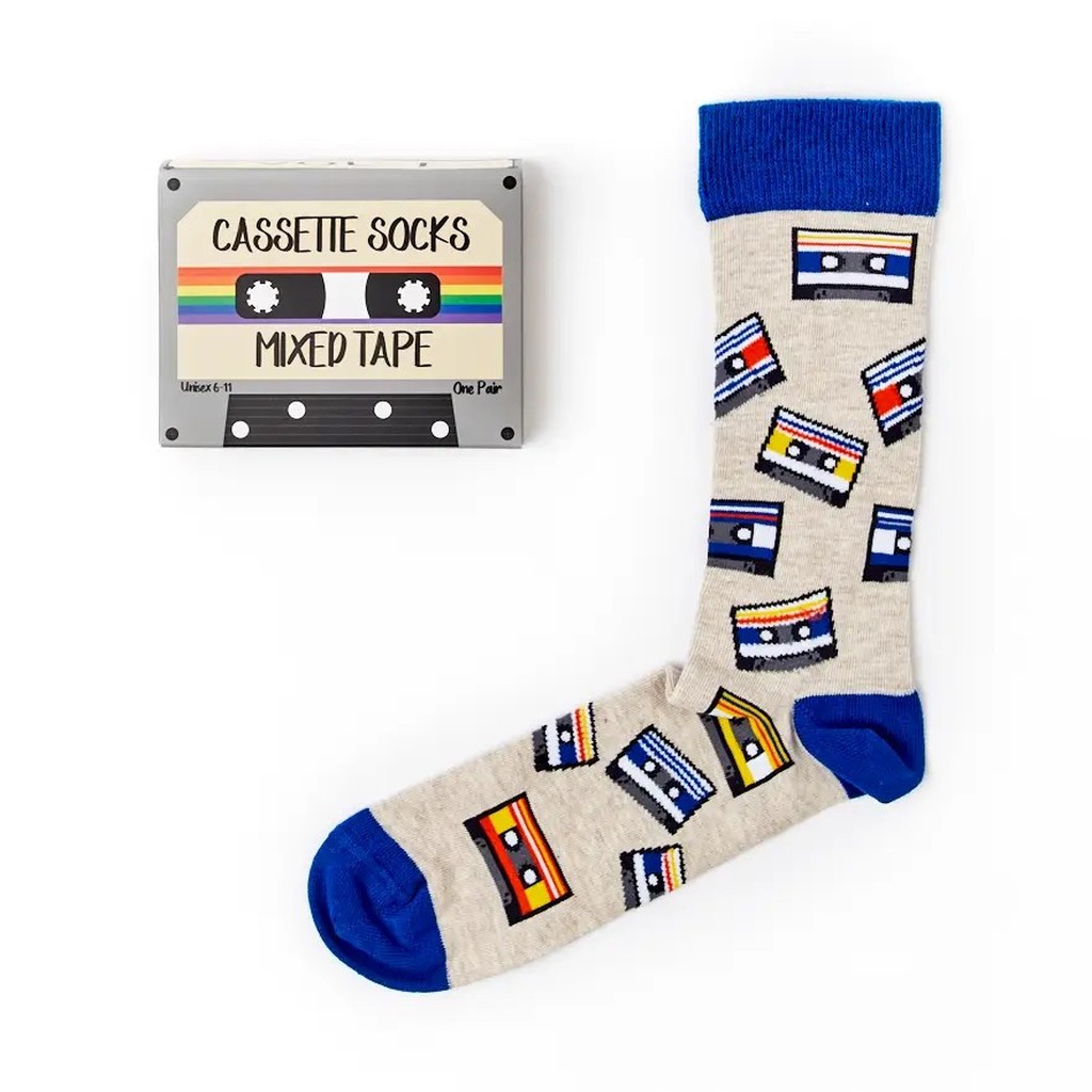 Kassetten-Socken im Kassettendesign