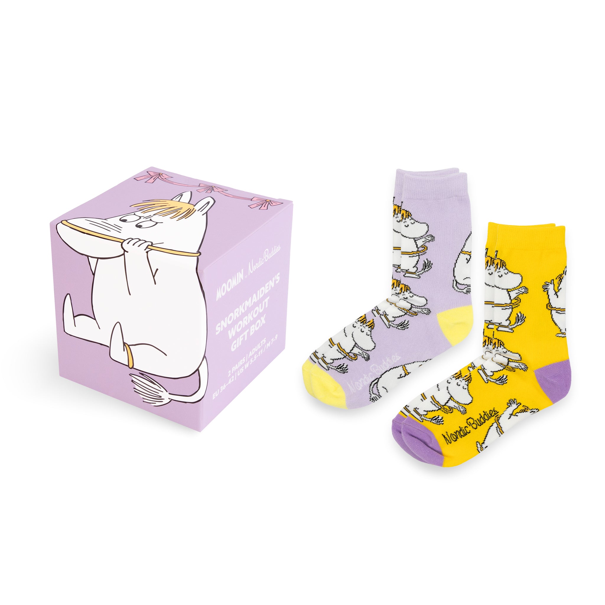 Snorkmaiden Workout-Socken Detail-Muster Gelb