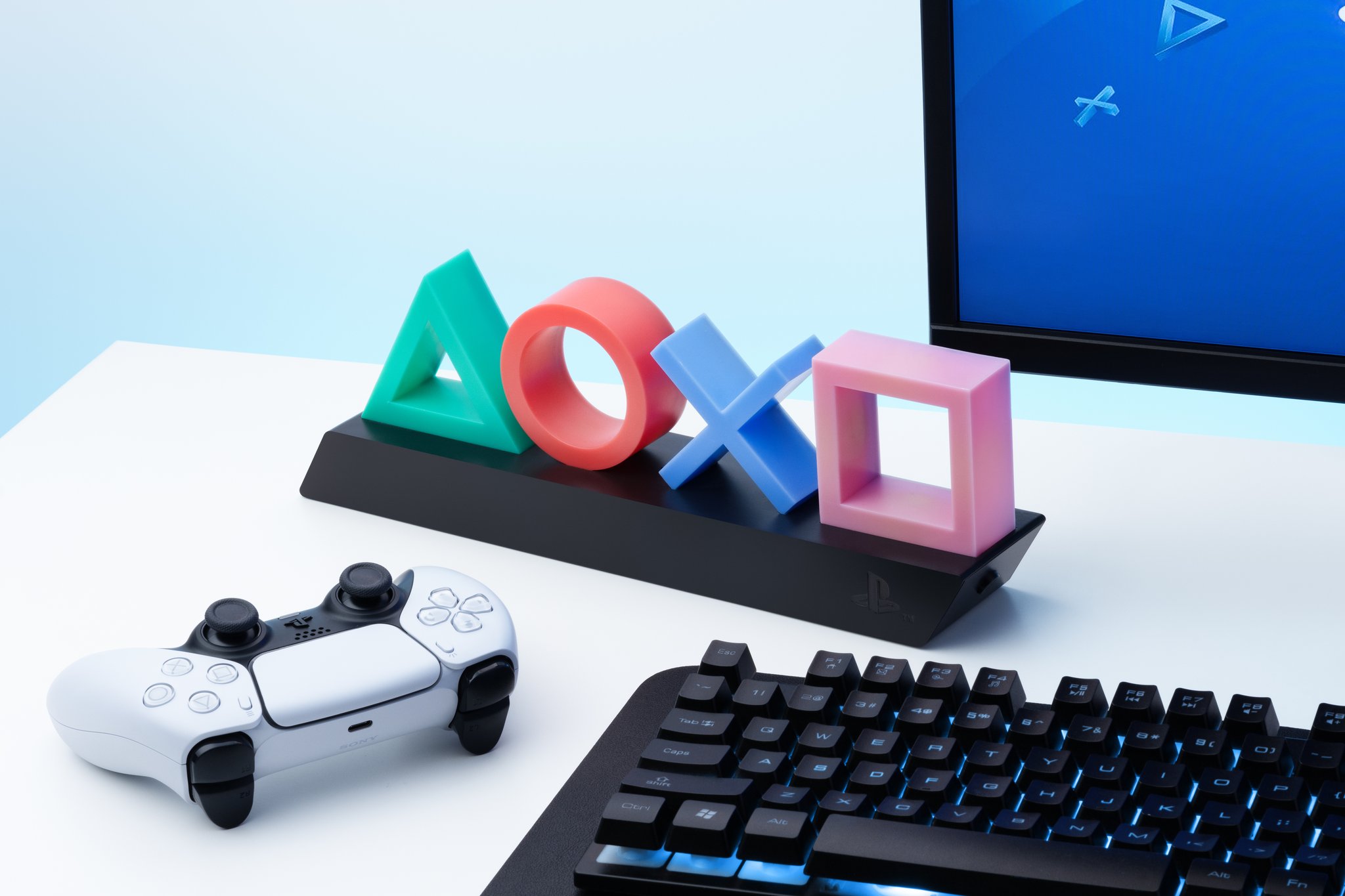 Lampe icônes Playstation de Paladone – vue latérale