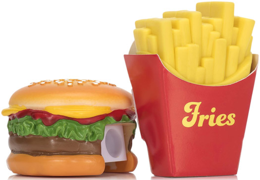 Burger et Frites de Bureau - Taille-Crayon et Gomme