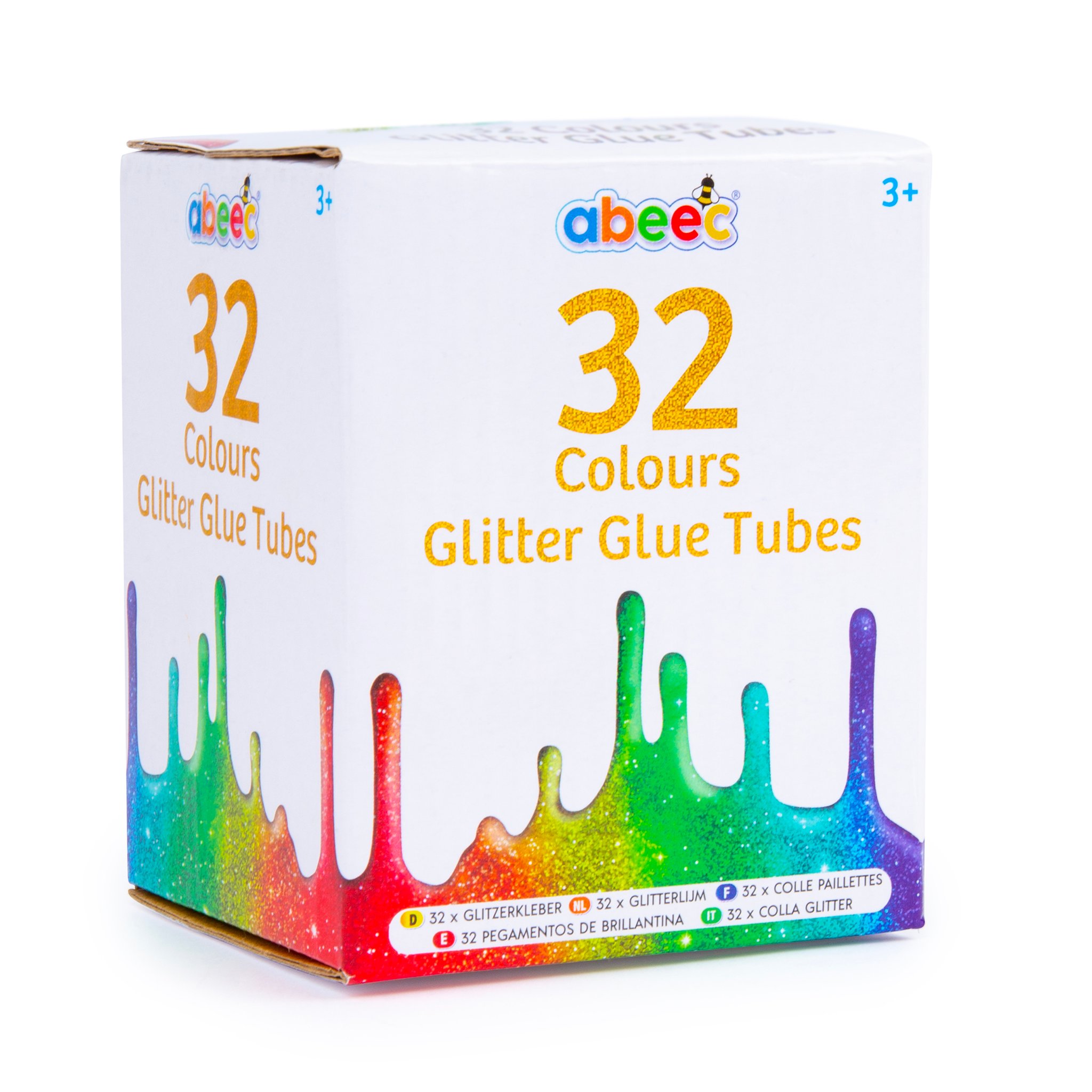 abeec Glitzerkleber 32 Tuben Verpackung