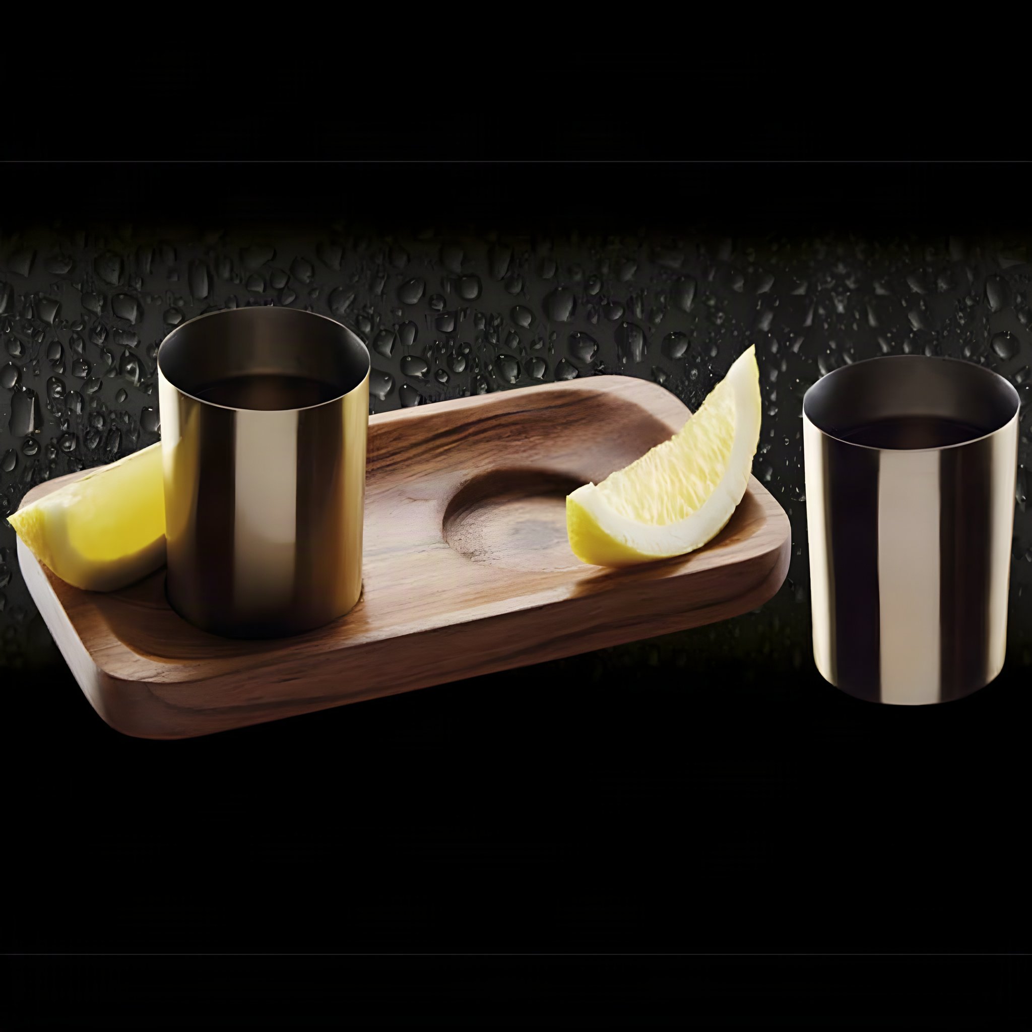 Brass Finish Shot Gift Set