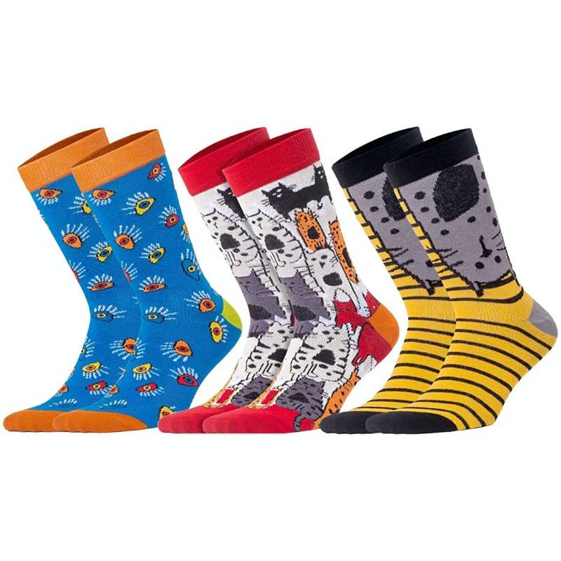 3 chaussettes pour femmes chats