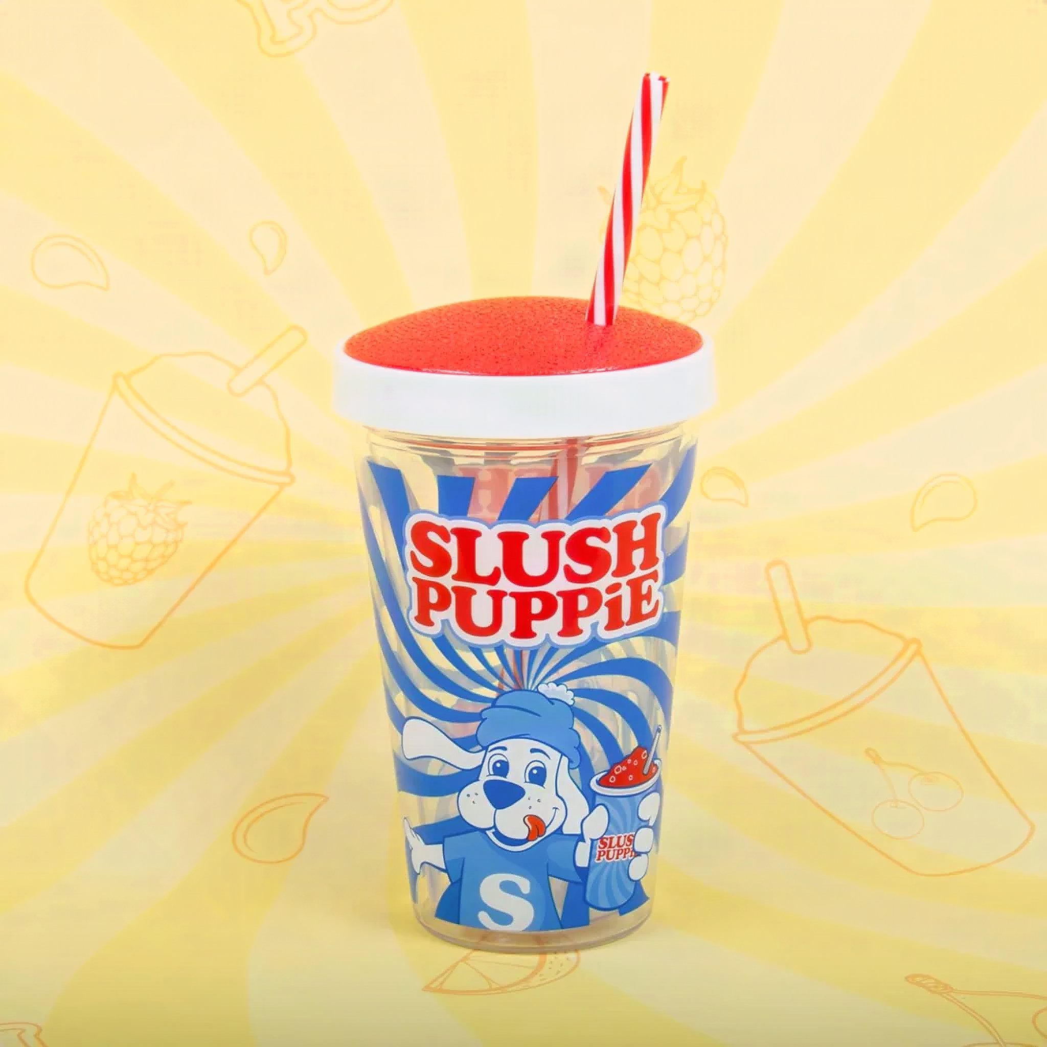 SLUSH PUPPiE Becher & Trinkhalm