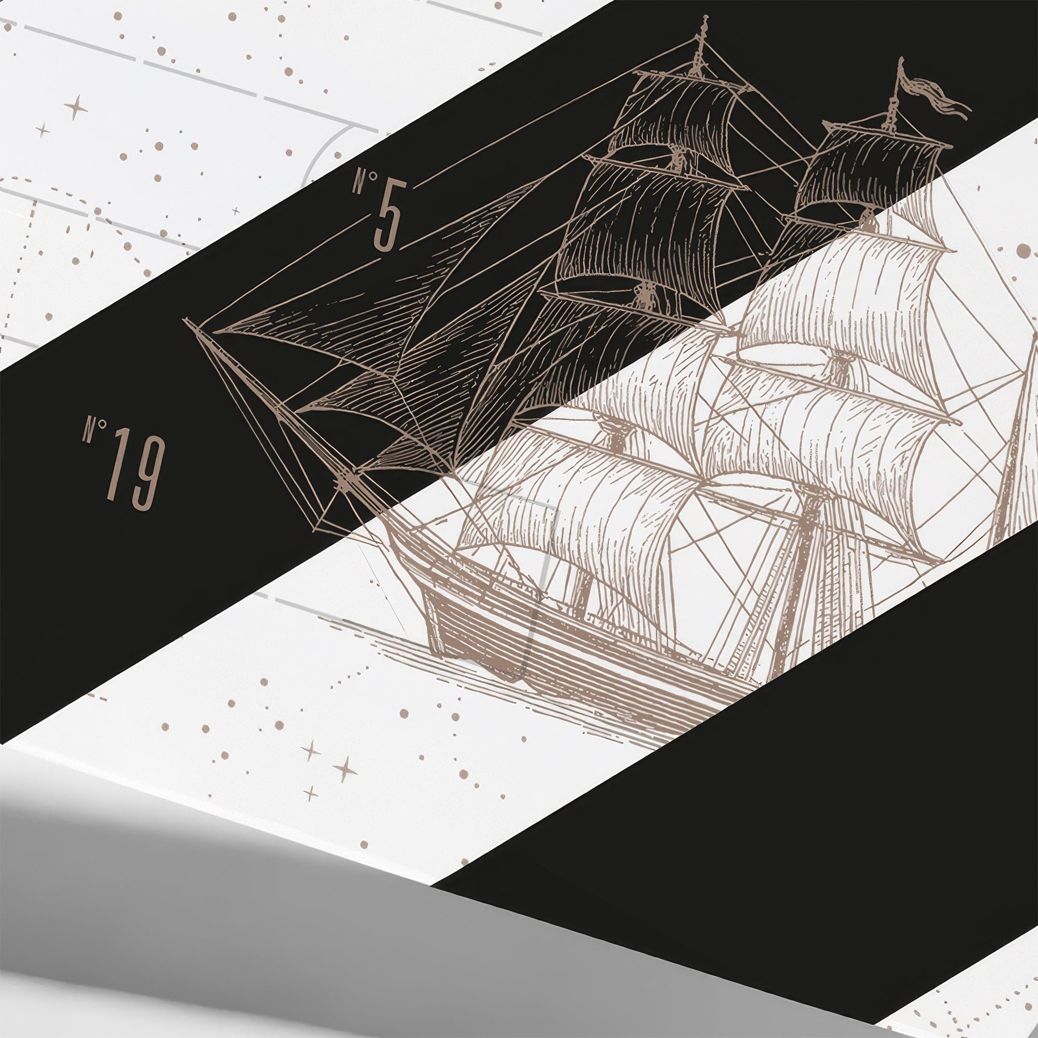 Nahaufnahme des Anker Cube mit Segelschiff-Illustration und Türchennummern