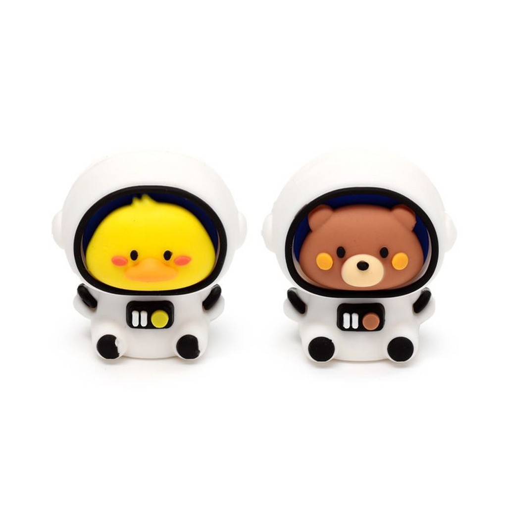 Niedliche Astronauten Radiergummi und Anspitzer