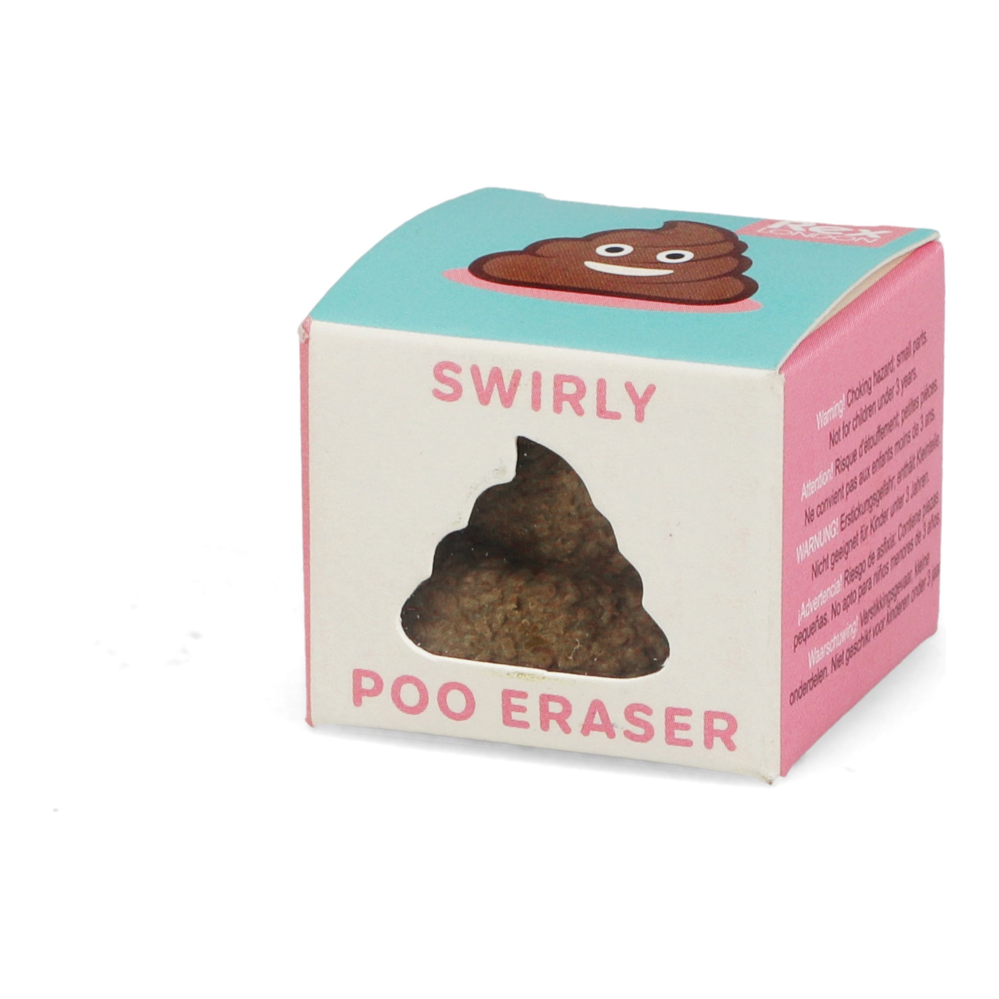 Gomma cacca seduta sulla scatola «Swirly Poo Eraser»