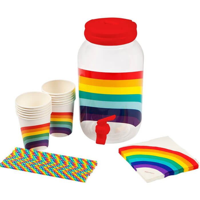 Drink Dispenser Party Kit Rainbow