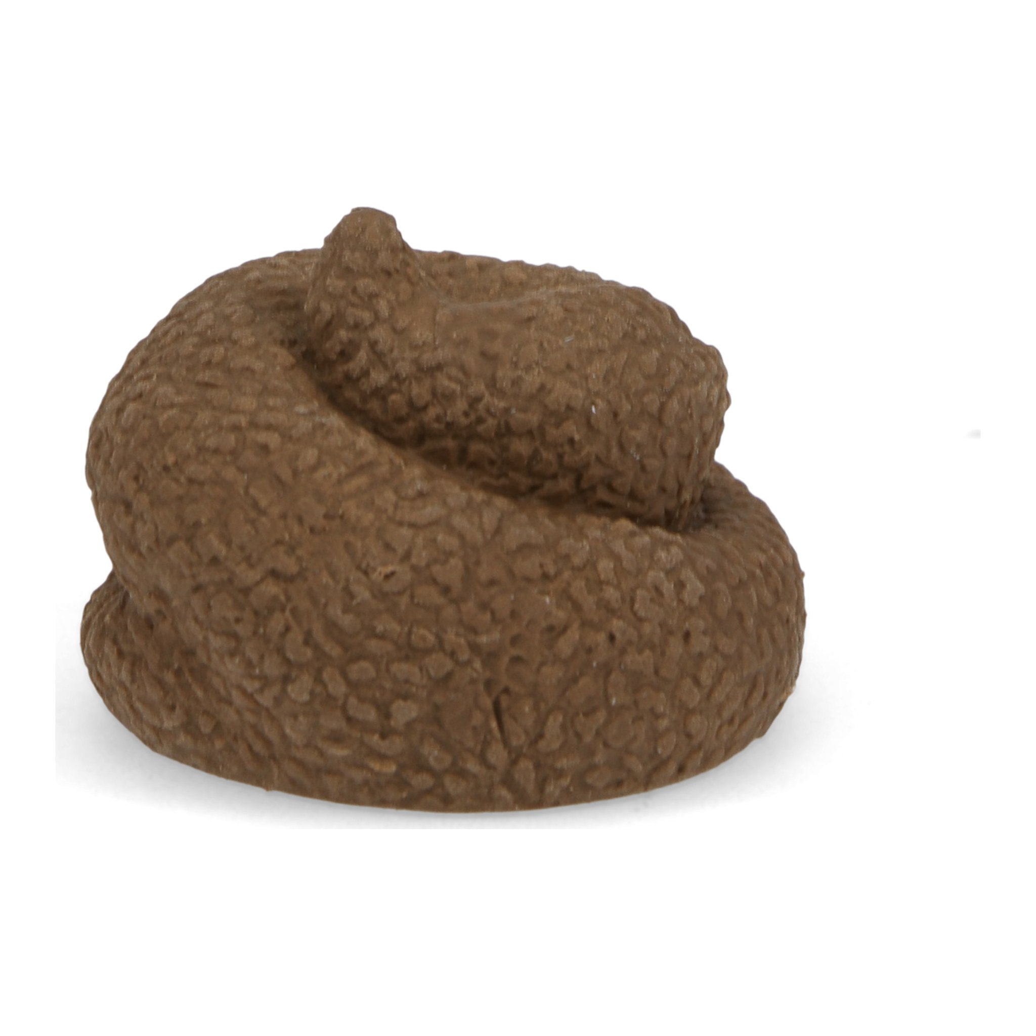 La gomma cacca marrone scontornata