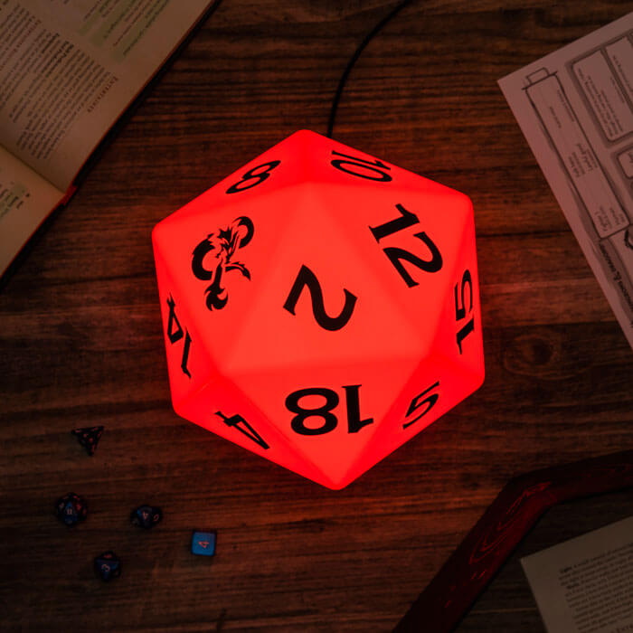 Dungeons & Dagons D20 Lampe