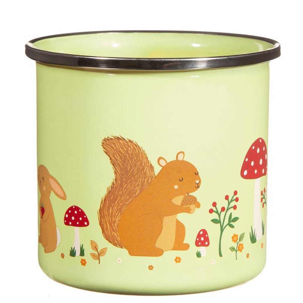 Emailletasse Gartenfreunde