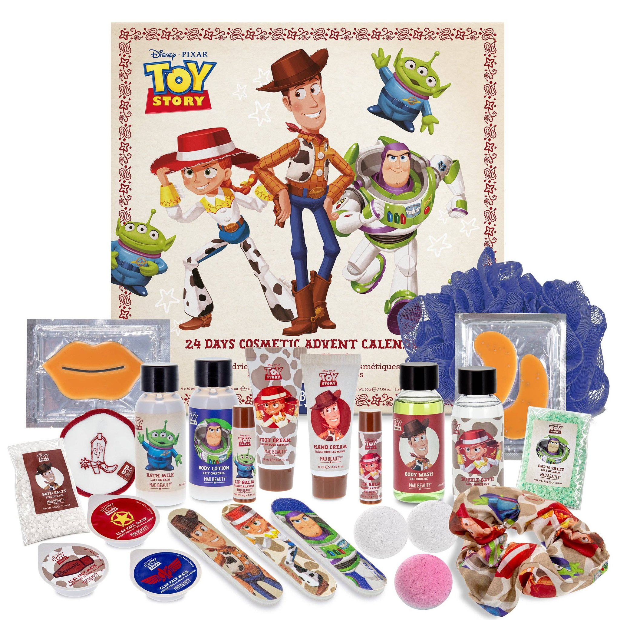 Toy Story Adventskalender Bath & Body von Mad Beauty mit allen 24 Bade- und Beauty-Überraschungen