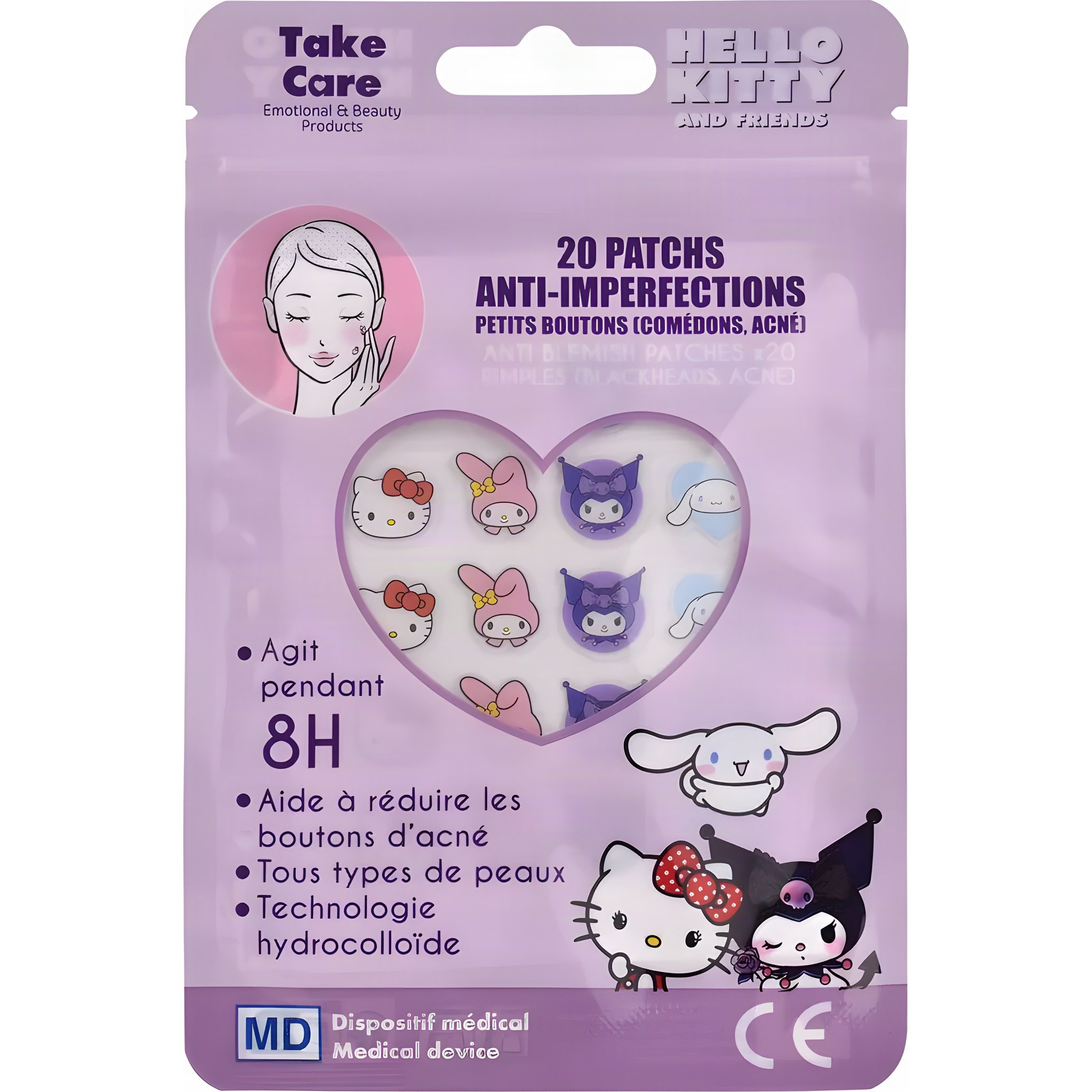 Patchs anti-boutons Hello Kitty & Friends