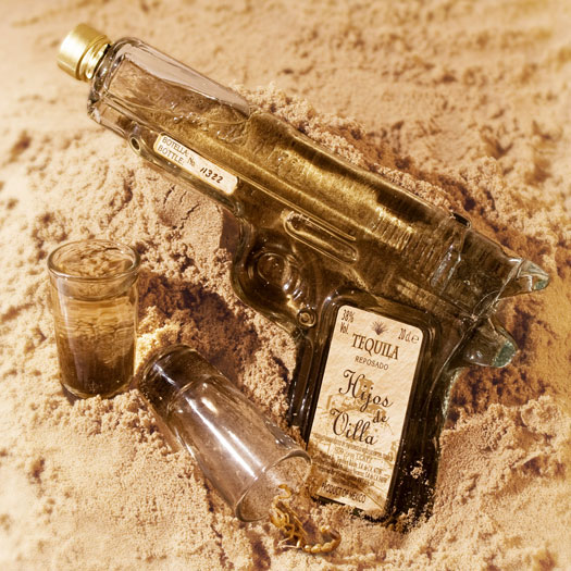 Pistolet Tequila et verres