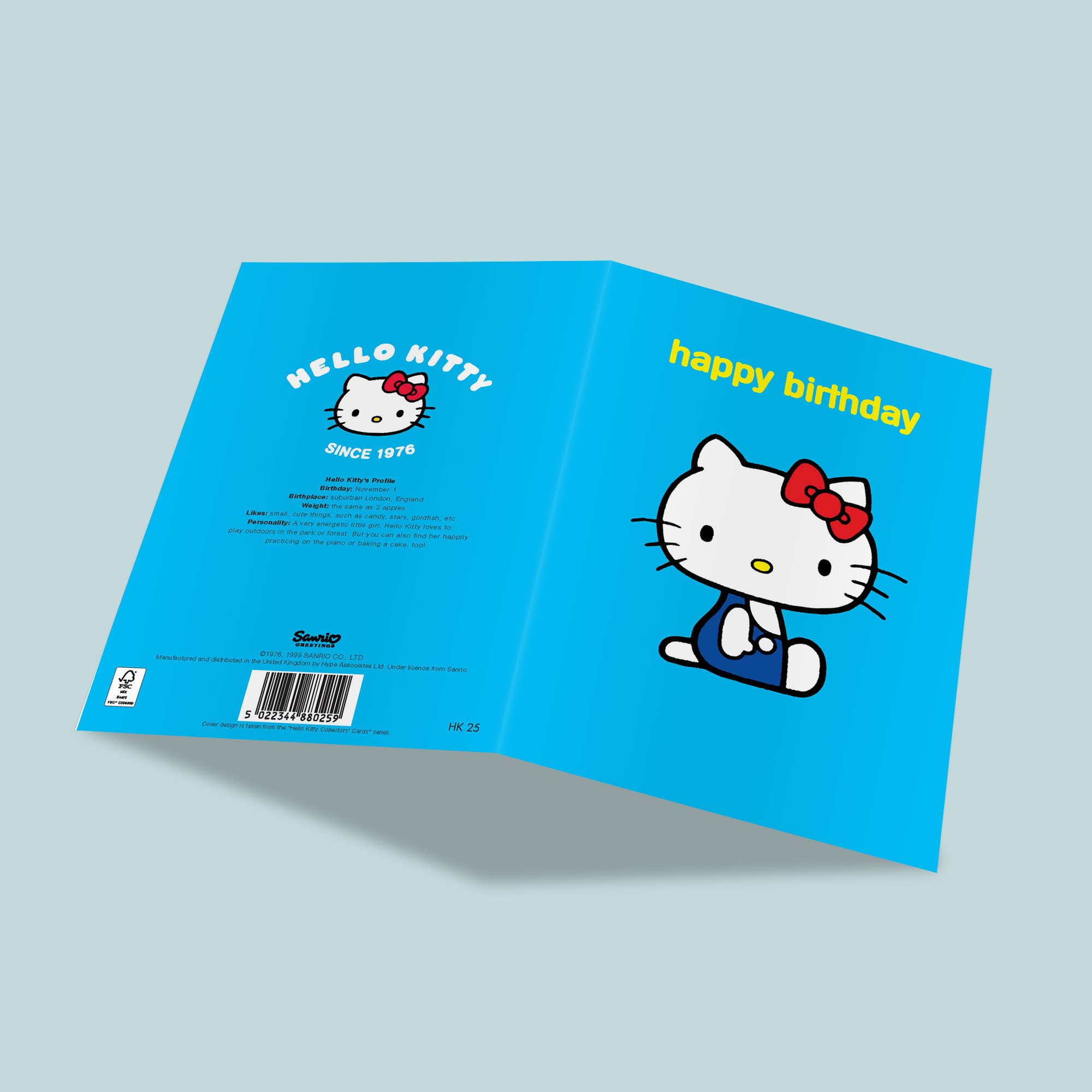 Geburtstagskarte Hello Kitty Classic – aufgeklappt