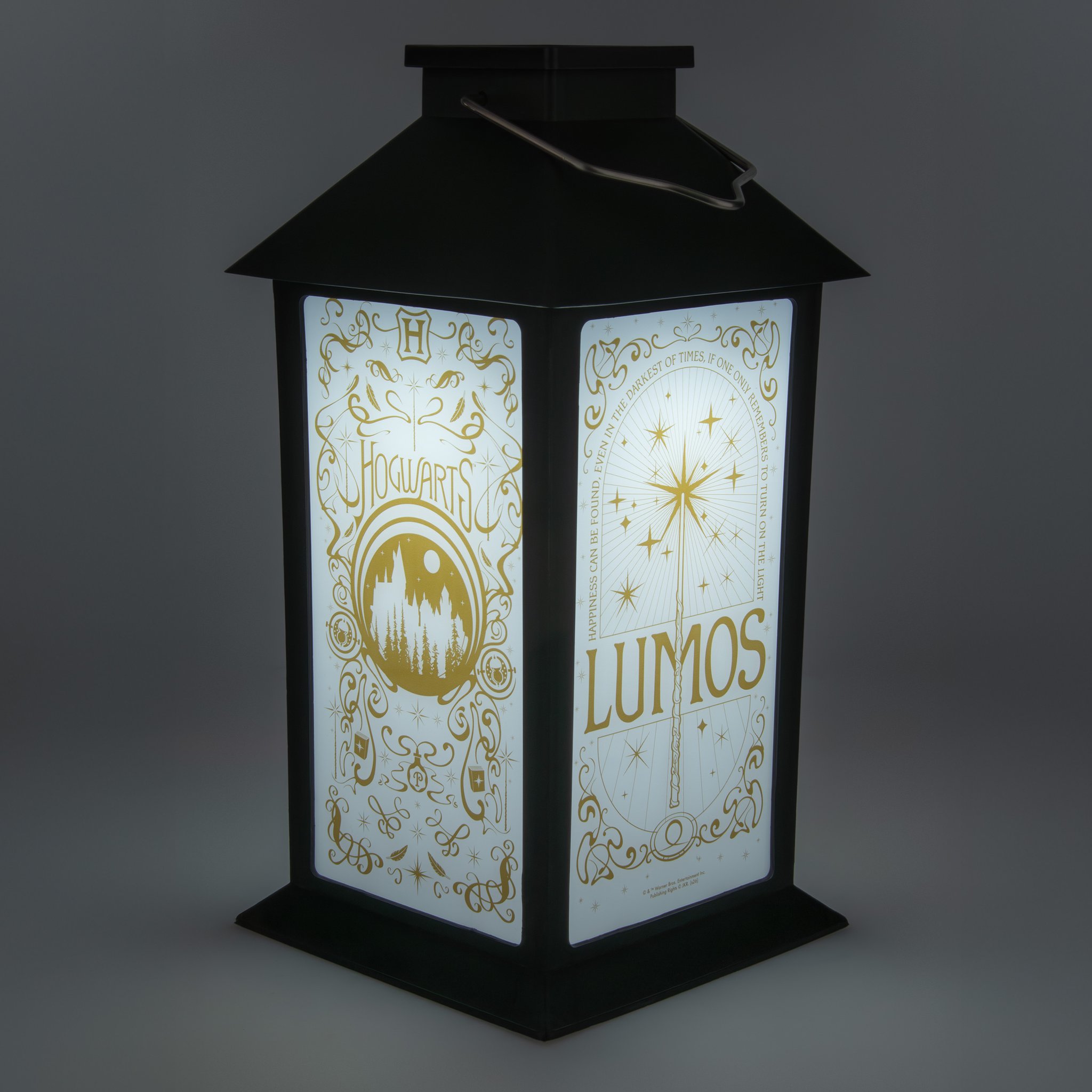 Lanterne solaire Harry Potter Poudlard allumée