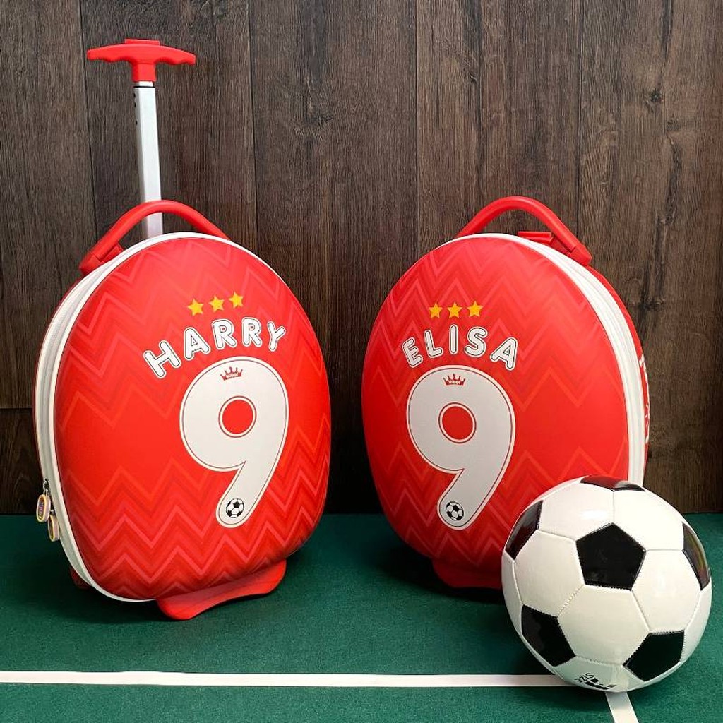 Personalisierbarer Kinder Koffer Fussball