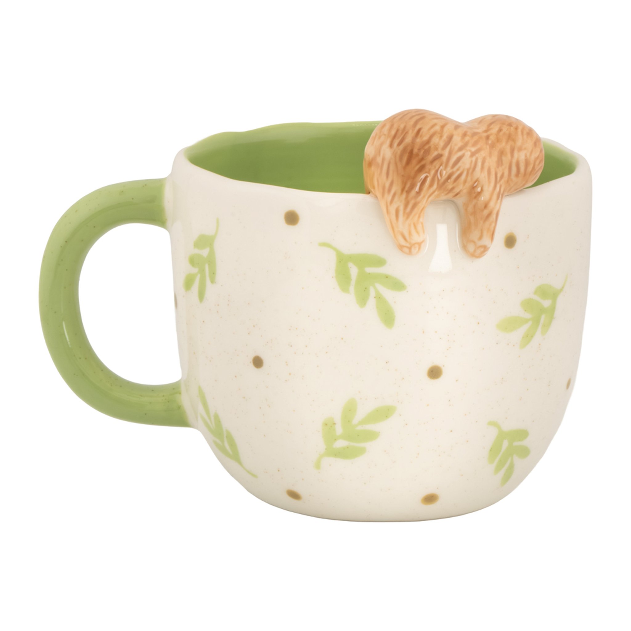 Spähende Faultier-Tasse – Faultier am Tassenrand