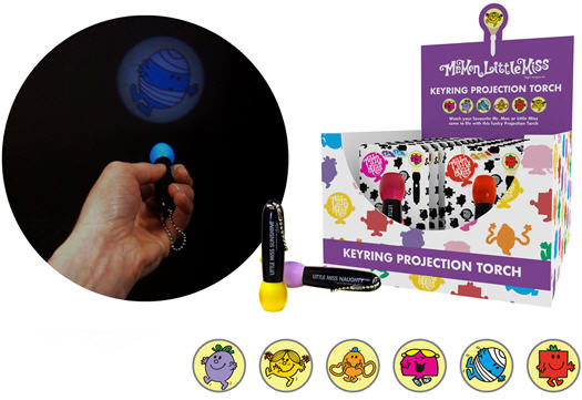 Mr. Men and Little Miss Projector Torch Keyring