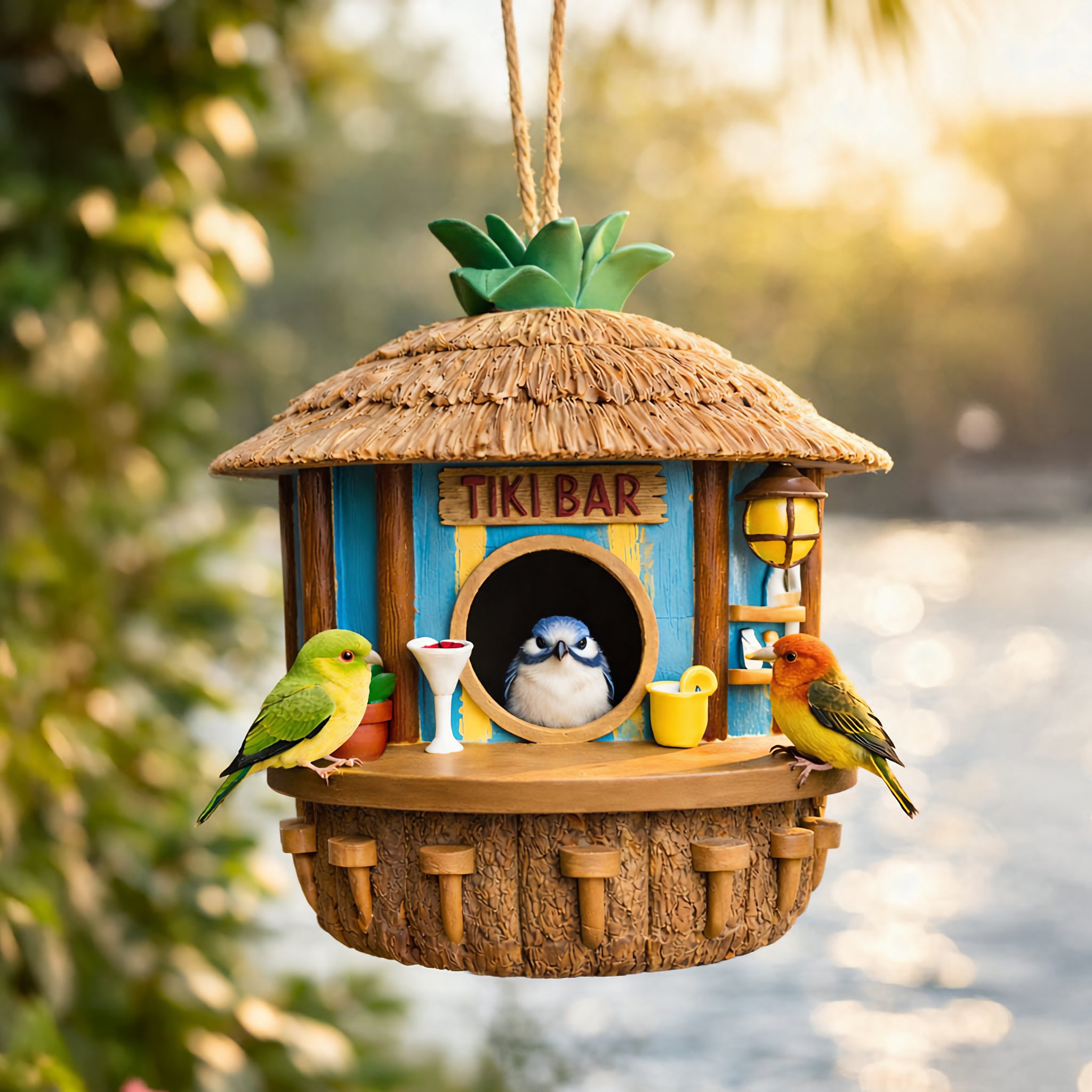Tiki-Bar Vogelhaus aus Resin