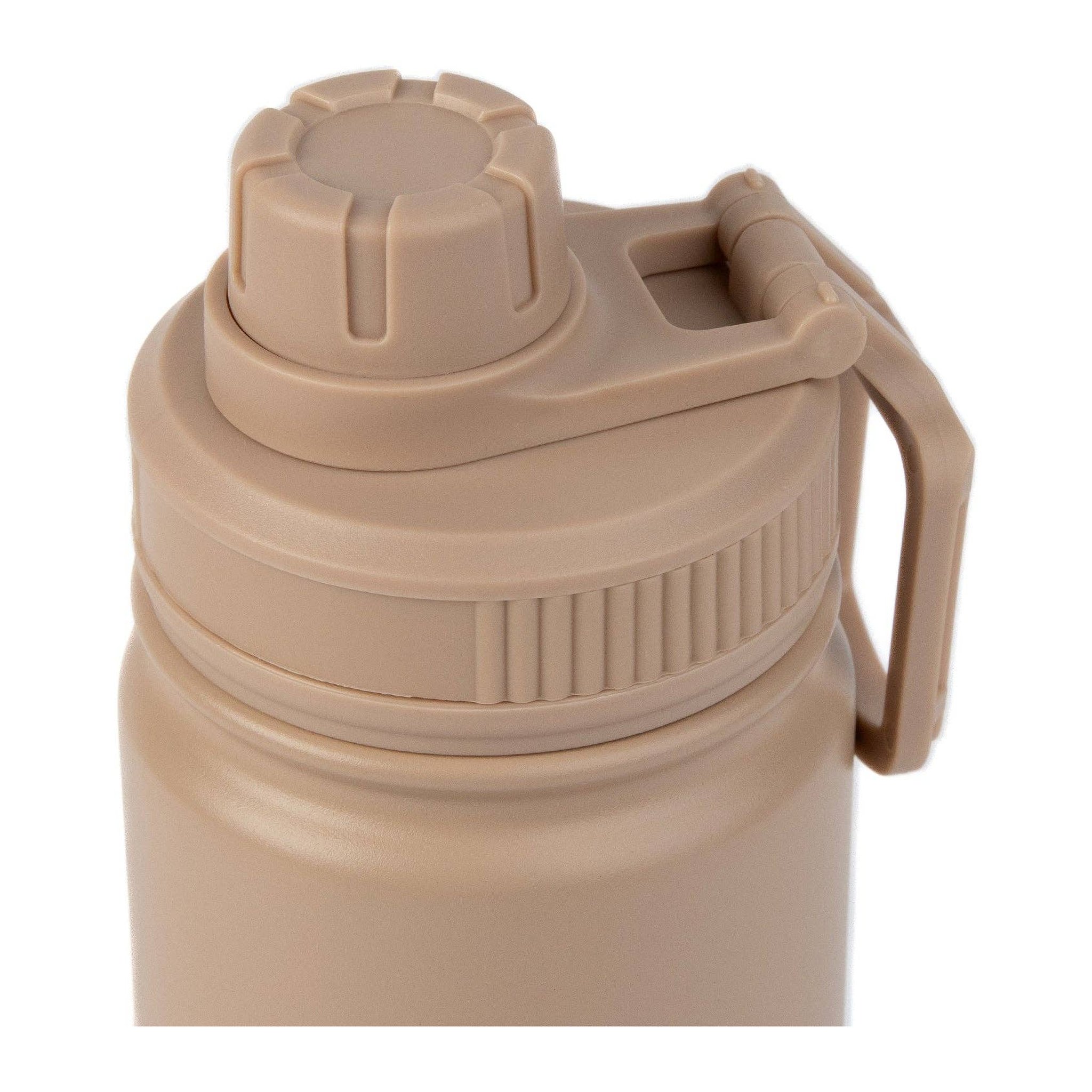 Close-up of the screw cap and carry handle of the Pippi thermal bottle