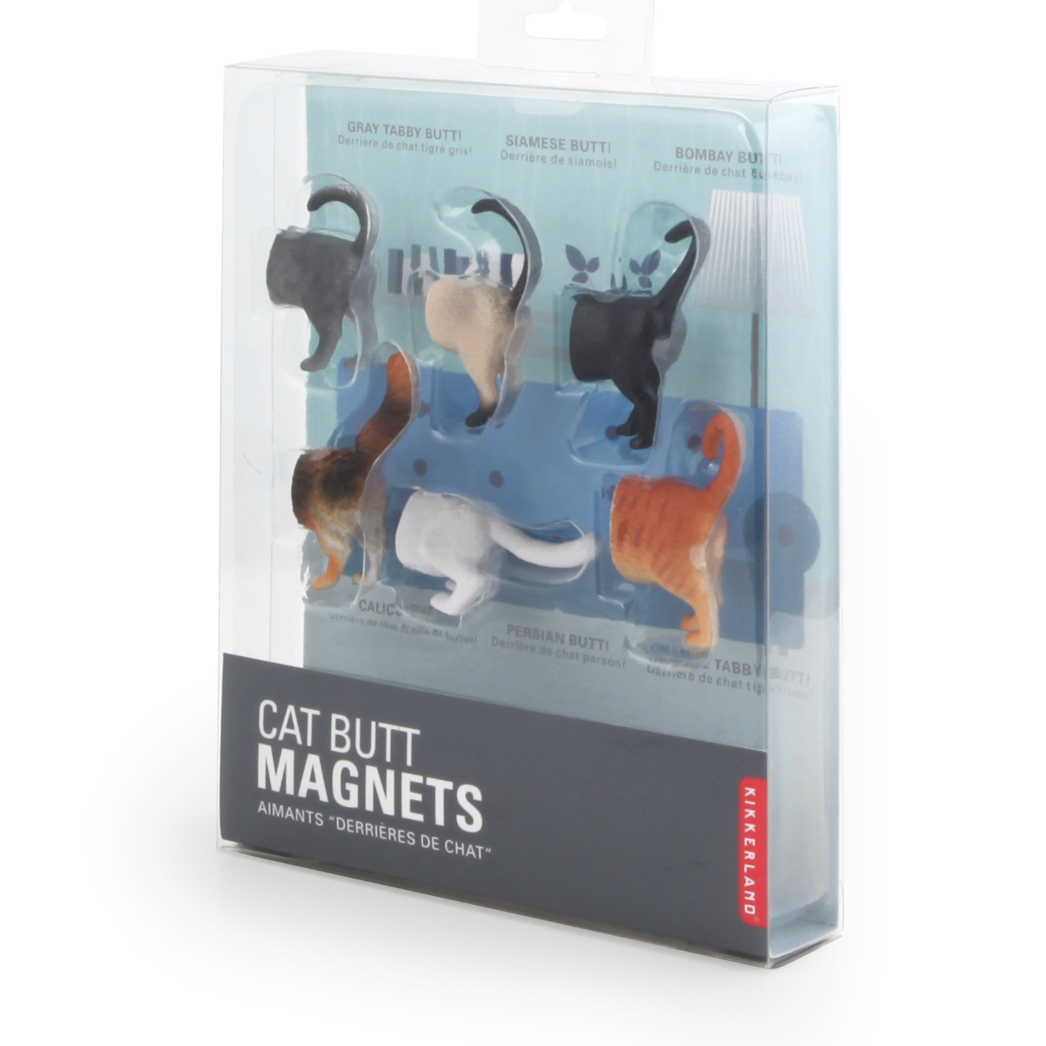 Katzenhintern-Magnete Kikkerland Verpackung 6er Set