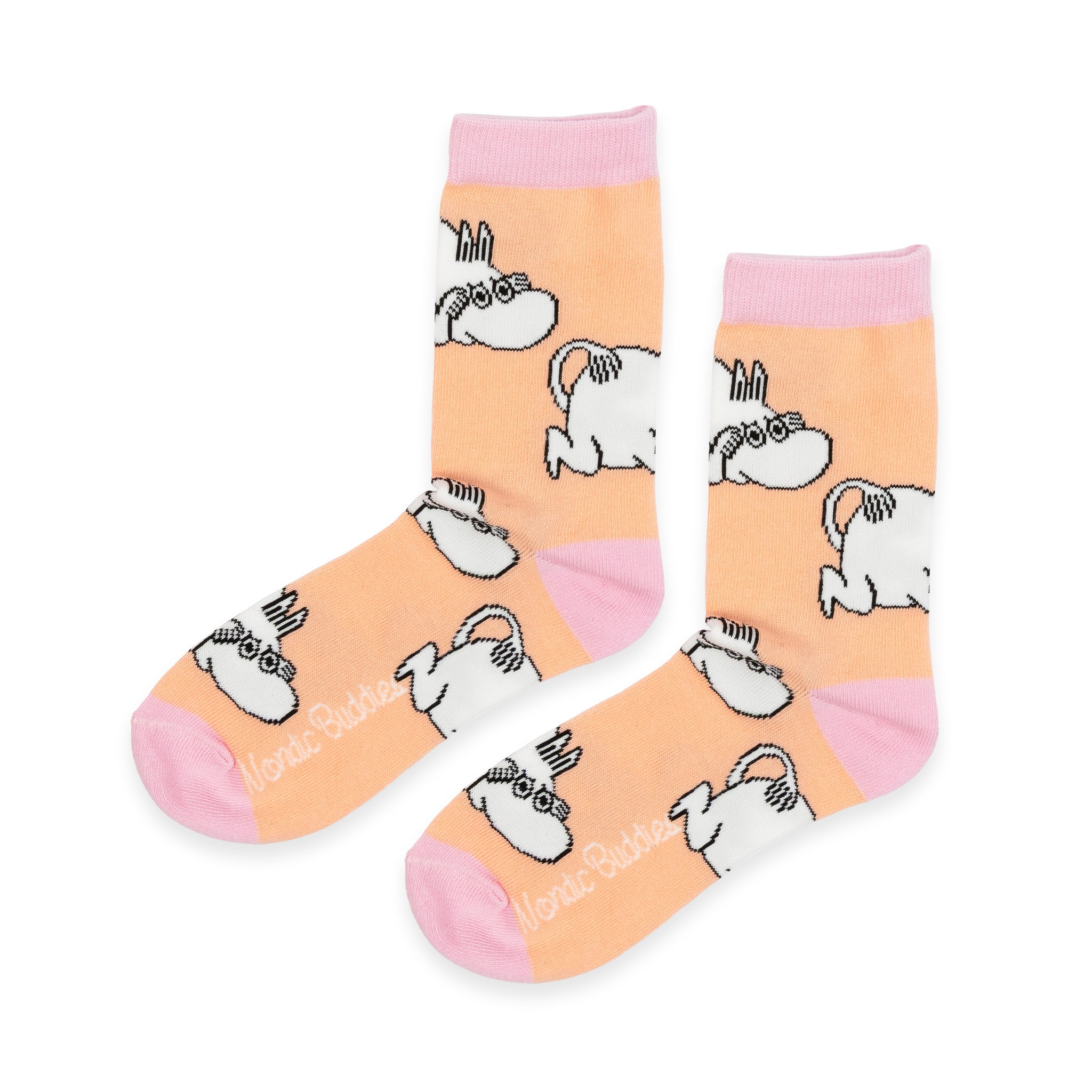 Moomintroll Geschenkbox – 2 Paar Damen-Socken offen präsentiert