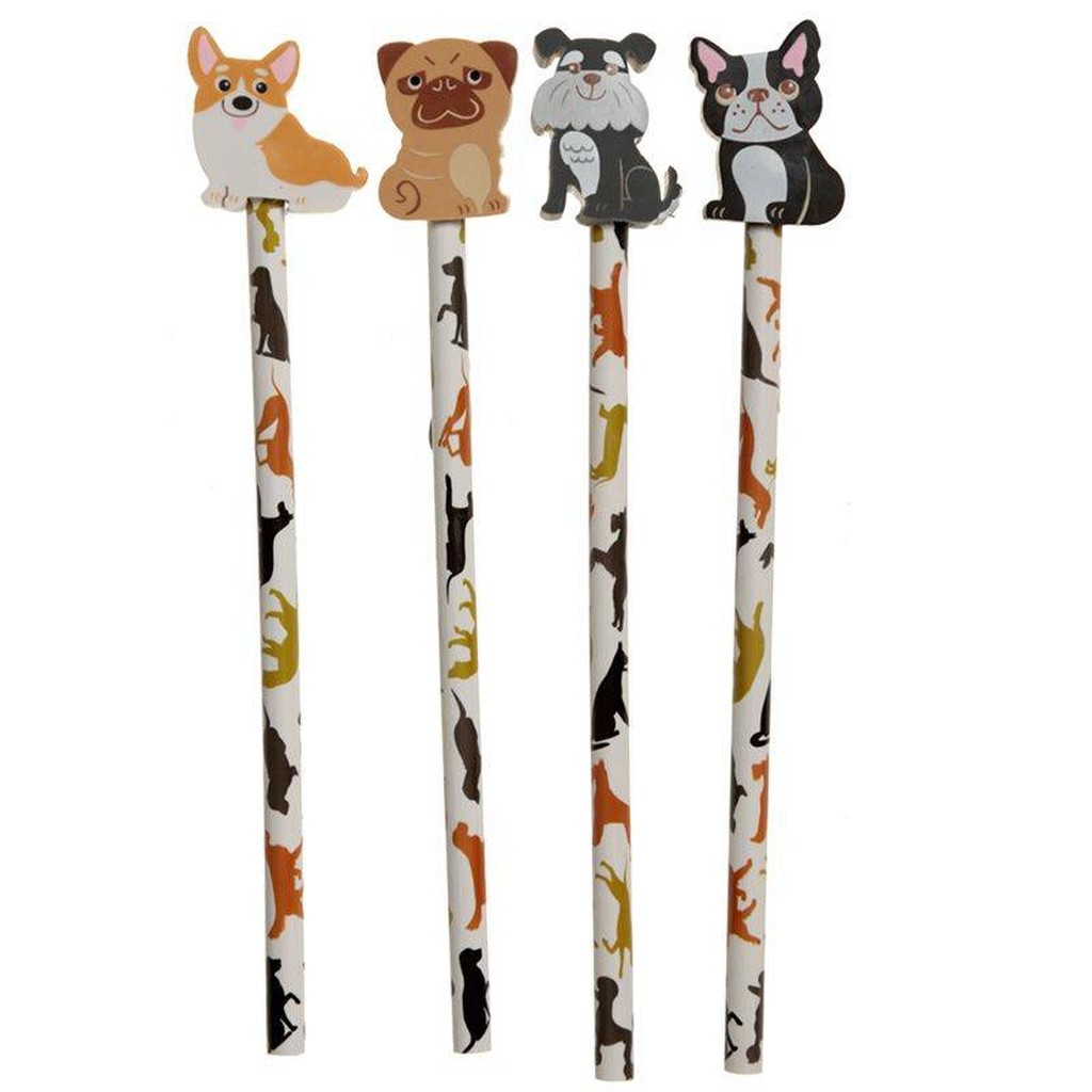 Hund Radiergummi und Bleistift Set