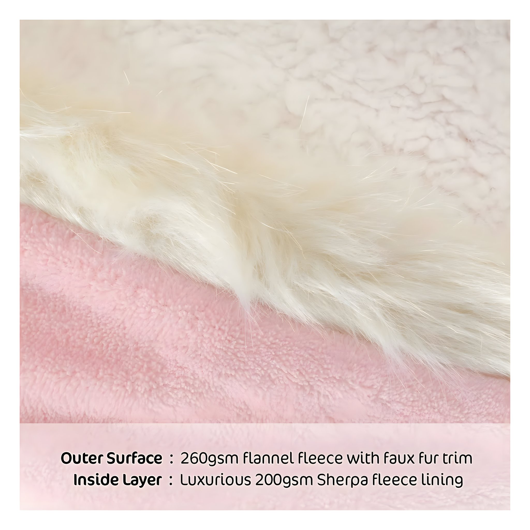 Snug Rug Eskimo Hoodie Pink — material detail