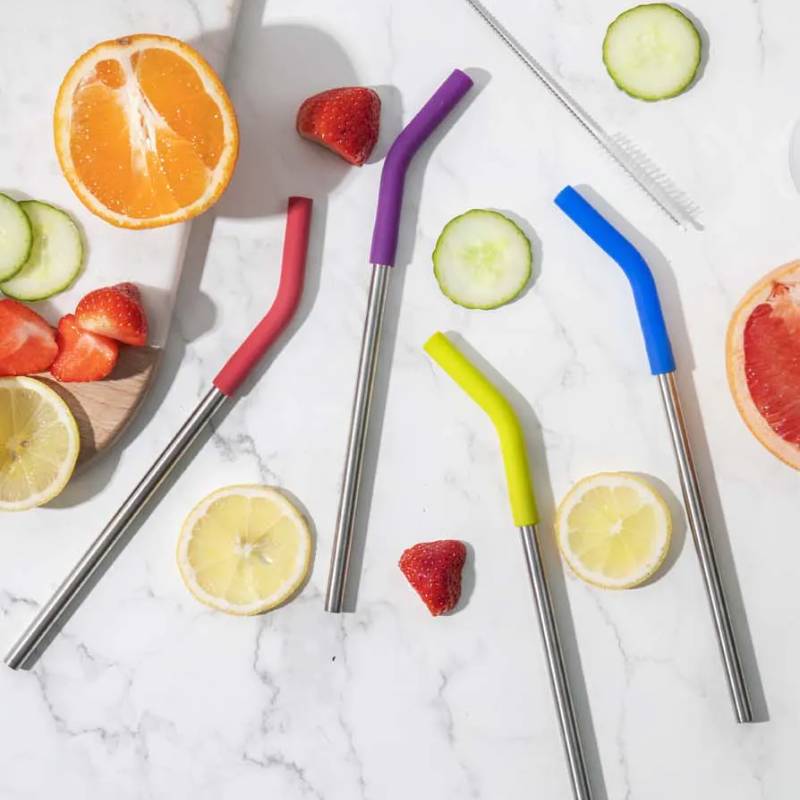 Metall-Trinkhalm-Set