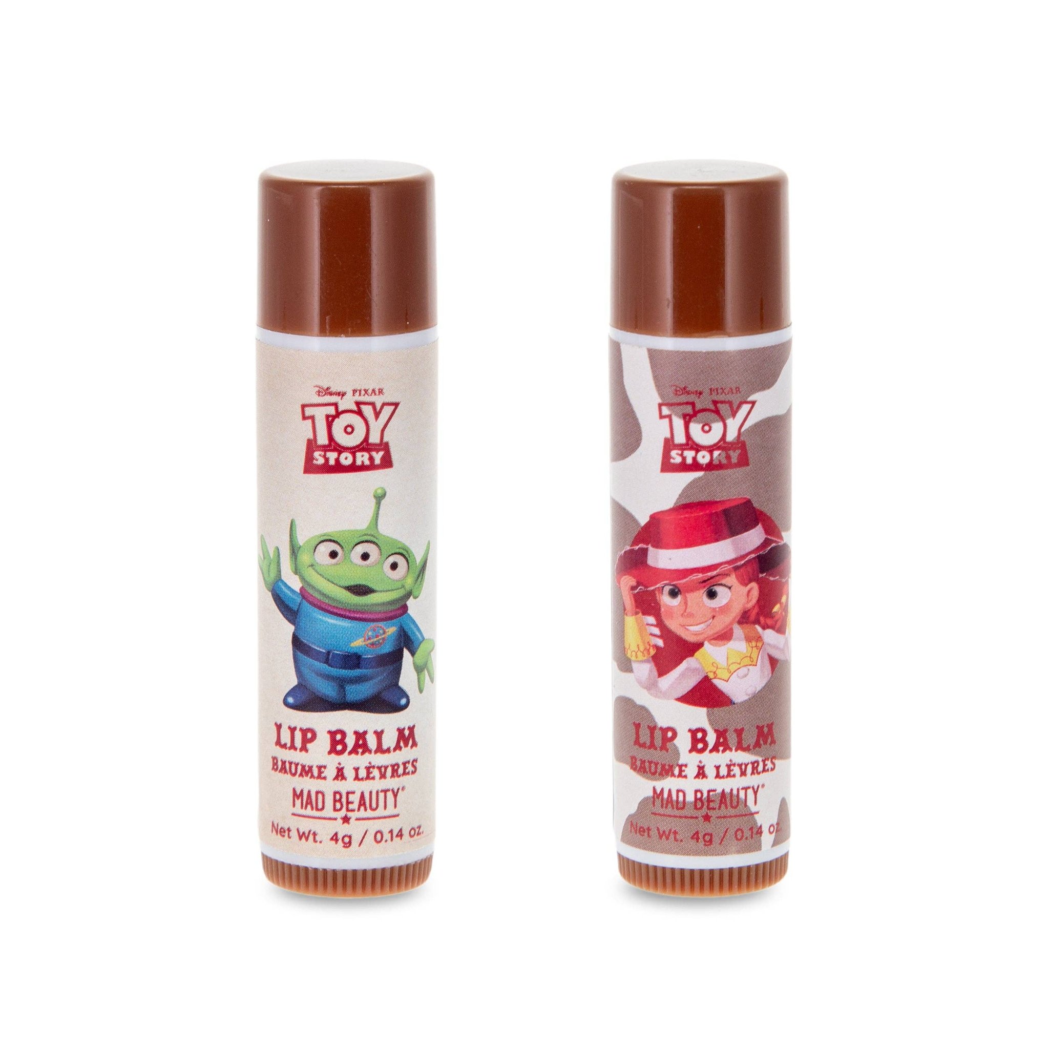 Zwei Lippenbalsame mit Alien und Jessie aus dem Toy Story Adventskalender