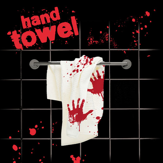 Blood Bath Bloody Hand Towel