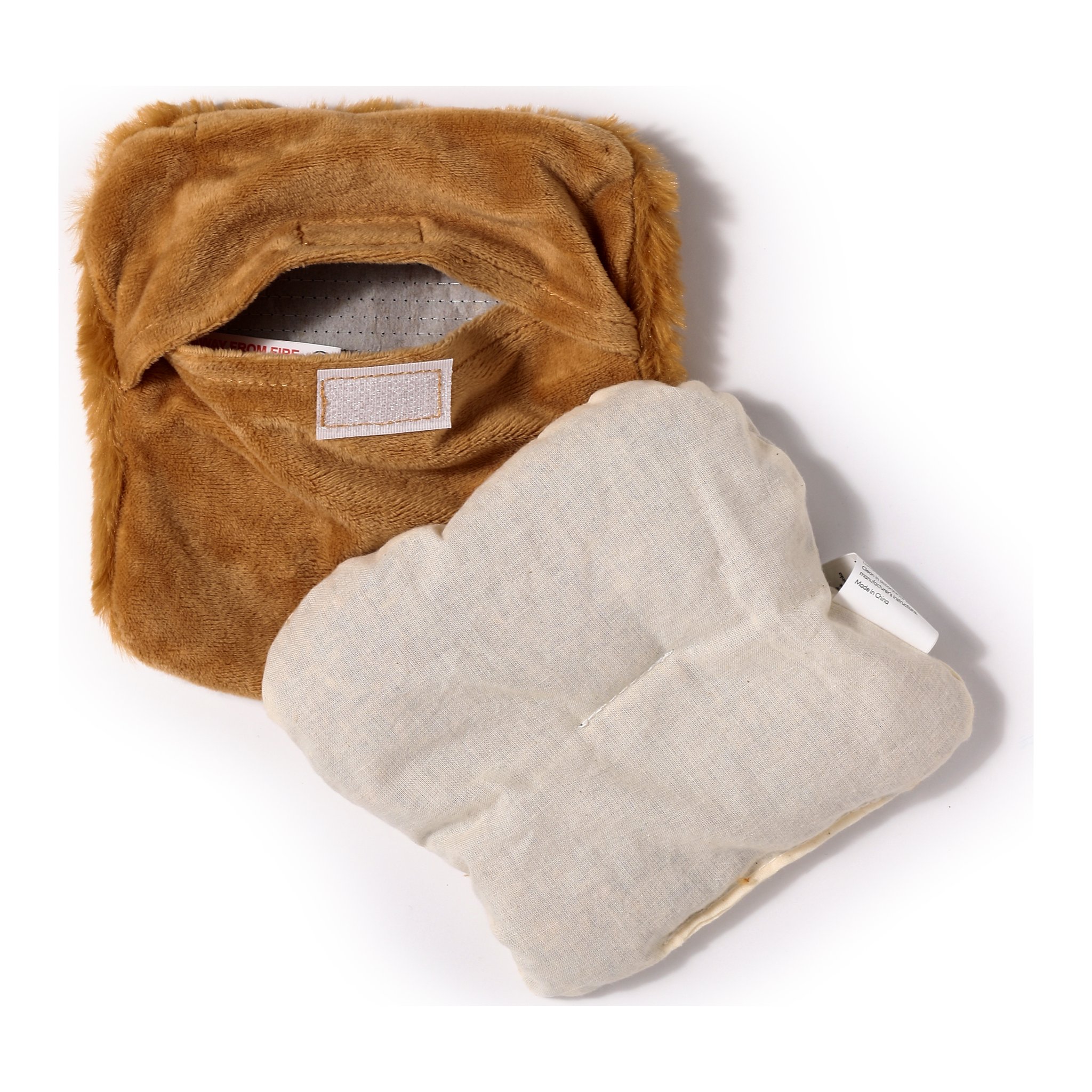 Bouillotte toast ouverte, coussin interieur sorti