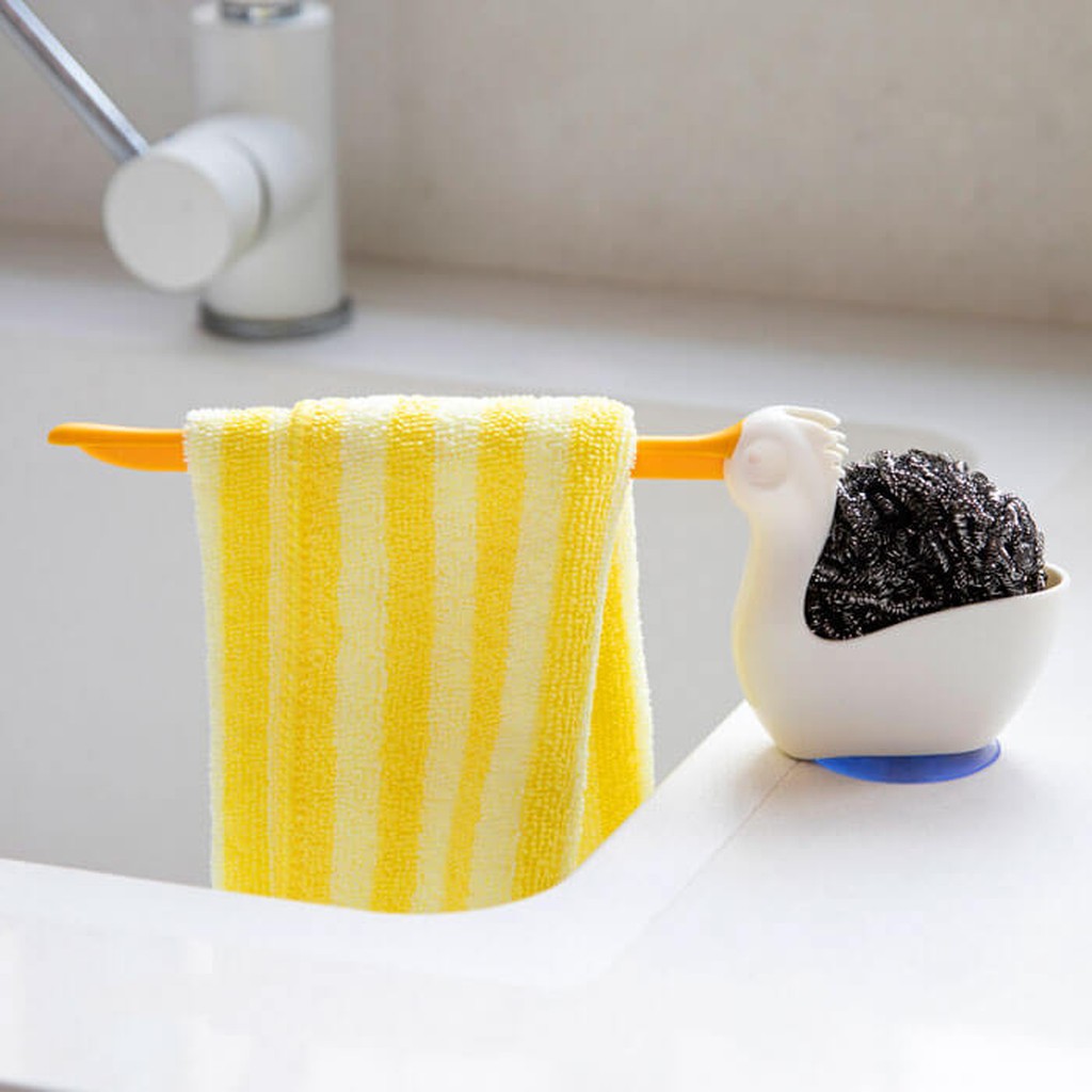 Pelix Küchentuch- und Schwammhalter Pelikan von Peleg Design