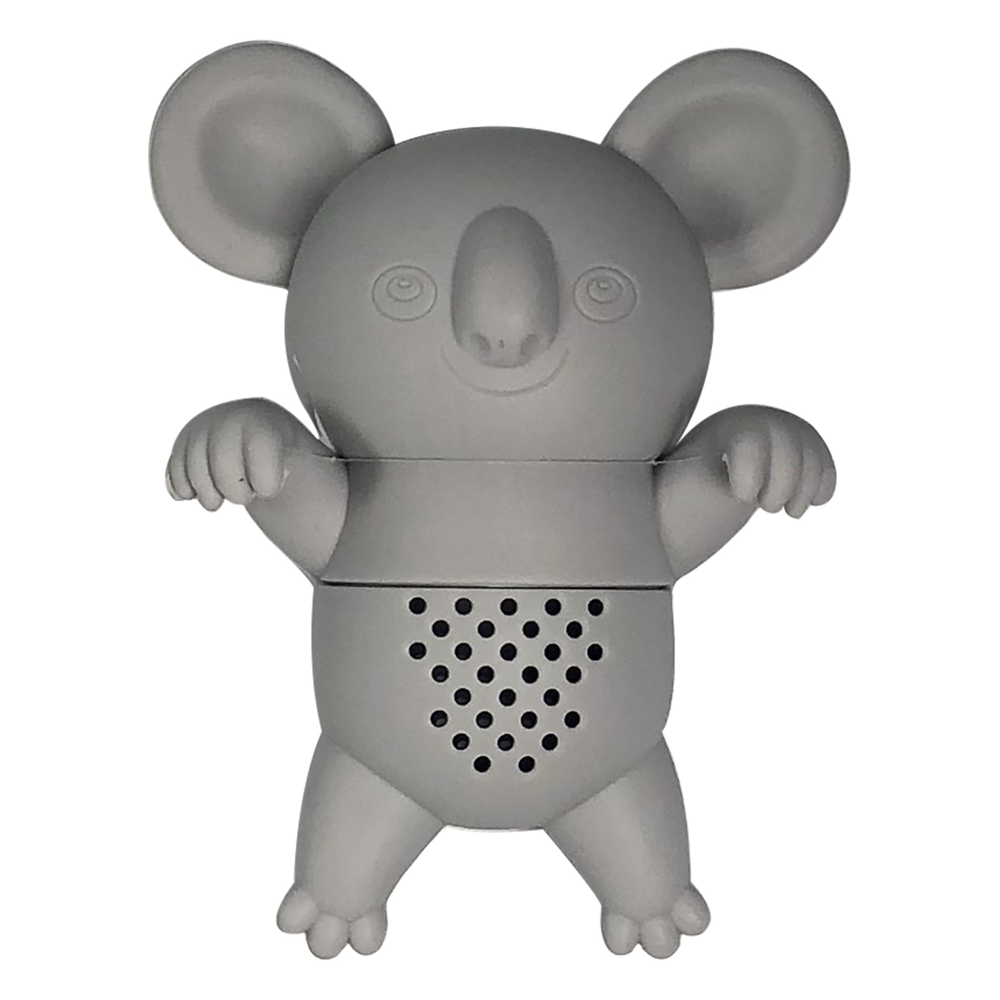 Infusore per tè koala in silicone visto di fronte