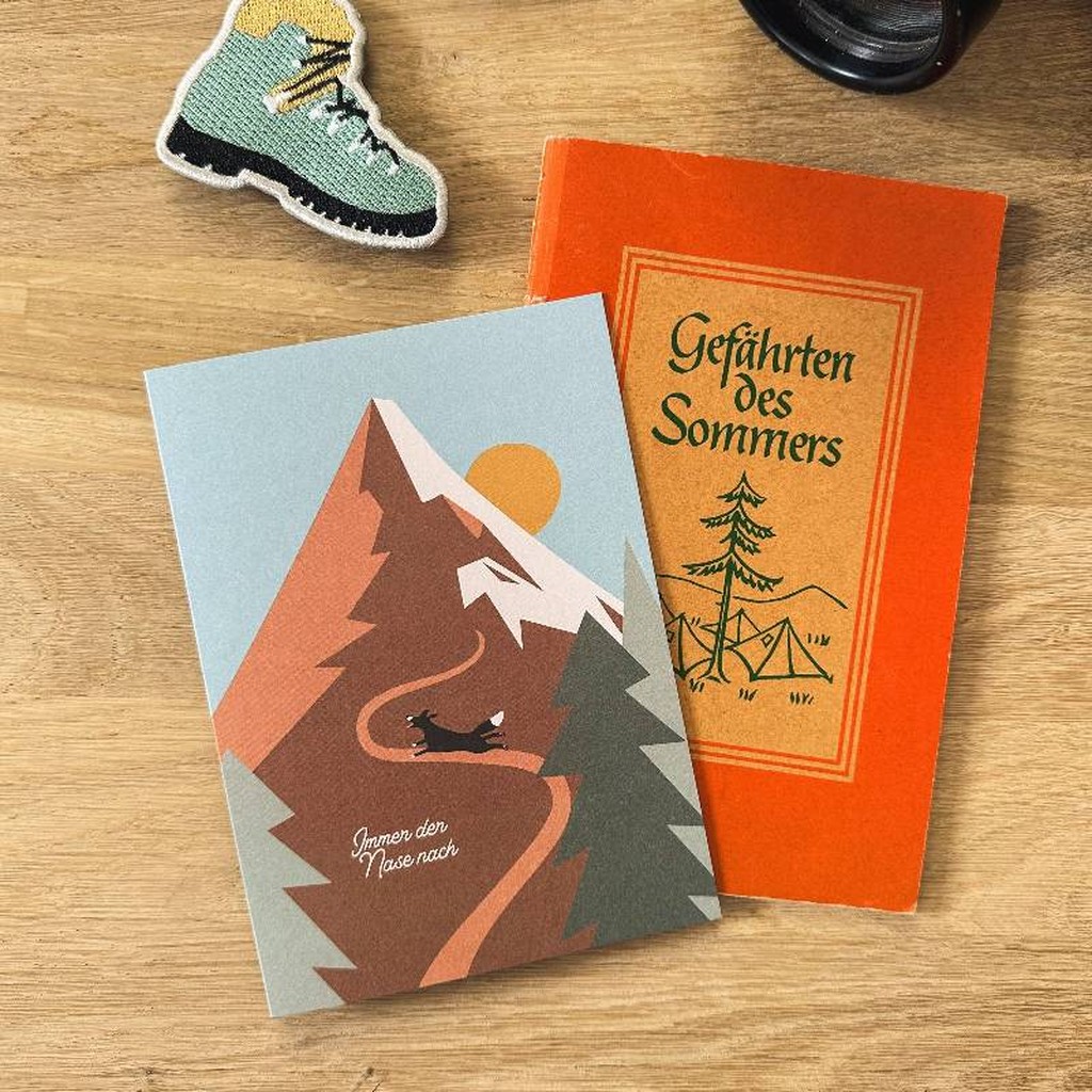 Grusskarte "Immer der Nase nach"